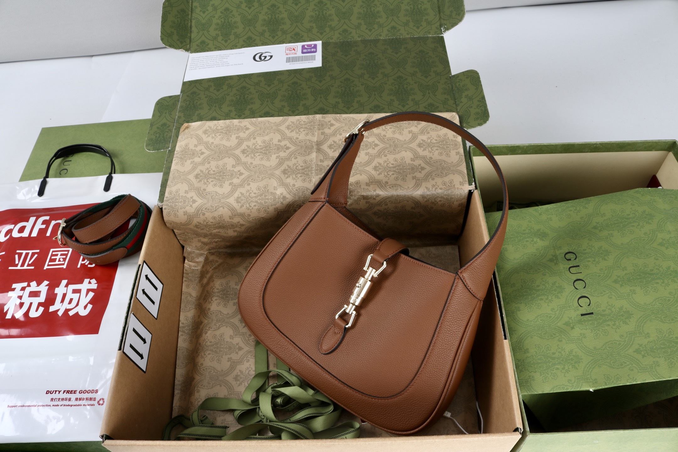 Gucci高仿Jackie 1961焦糖棕荔枝皮肩背包 標準尺寸實用款|超A仿原單精品圖片 10 Gucci高仿Jackie 1961焦糖棕荔枝皮肩背包 標準尺寸實用款|歐美奢侈品精品推薦