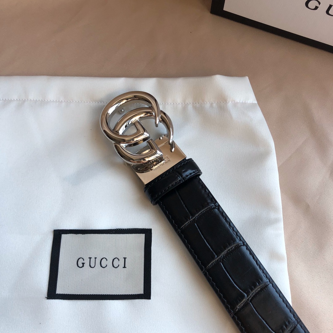 Gucci A貨銀扣鱷魚紋皮帶 男士精品皮革高端質感款|超A仿原單精品圖片 13 Gucci A貨銀扣鱷魚紋皮帶 男士精品皮革高端質感款|歐美奢侈品精品推薦
