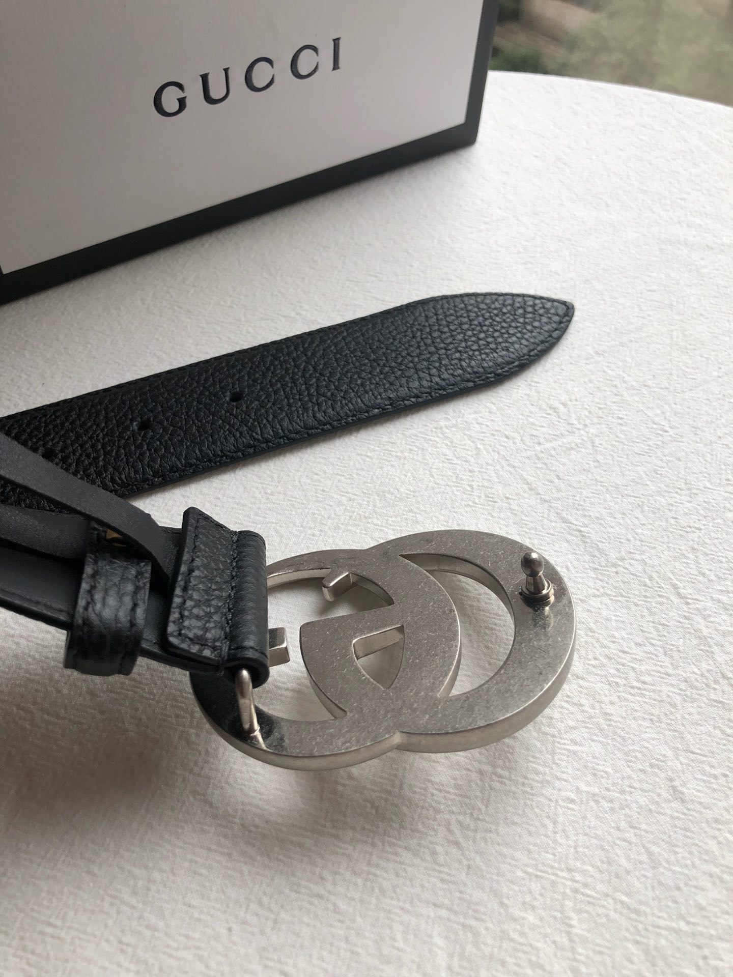 Gucci 高仿霧銀扣頭荔枝紋皮帶 男士百搭皮革單品|超A仿原單精品圖片 8 Gucci 高仿霧銀扣頭荔枝紋皮帶 男士百搭皮革單品|歐美奢侈品精品推薦