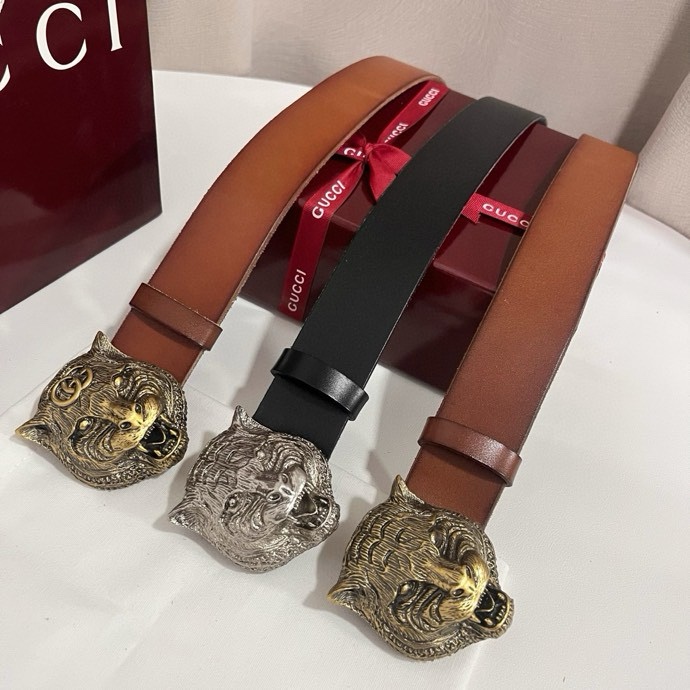 Gucci A貨老虎頭皮帶系列 三色真皮野性風格男款|超A仿原單精品圖片 13 Gucci A貨老虎頭皮帶系列 三色真皮野性風格男款|歐美奢侈品精品推薦