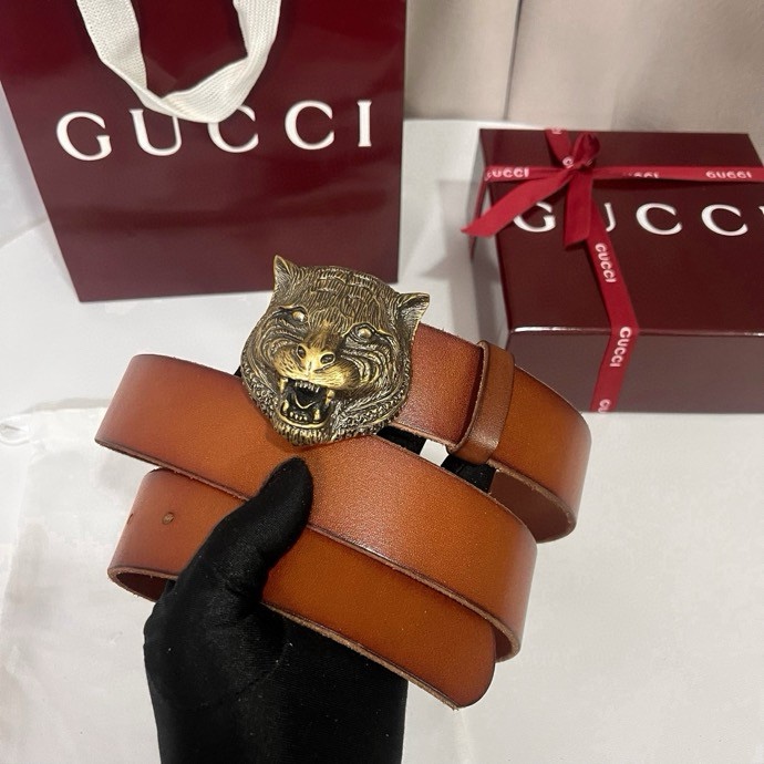 Gucci A貨老虎頭皮帶系列 三色真皮野性風格男款|超A仿原單精品圖片 12 Gucci A貨老虎頭皮帶系列 三色真皮野性風格男款|歐美奢侈品精品推薦