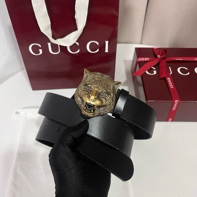 Gucci A貨老虎頭皮帶系列 三色真皮野性風格男款|超A仿原單精品圖片 9 Gucci A貨老虎頭皮帶系列 三色真皮野性風格男款|歐美奢侈品精品推薦