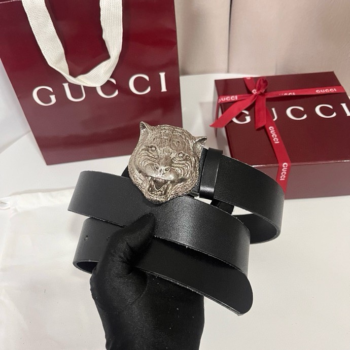 Gucci A貨老虎頭皮帶系列 三色真皮野性風格男款|超A仿原單精品圖片 8 Gucci A貨老虎頭皮帶系列 三色真皮野性風格男款|歐美奢侈品精品推薦