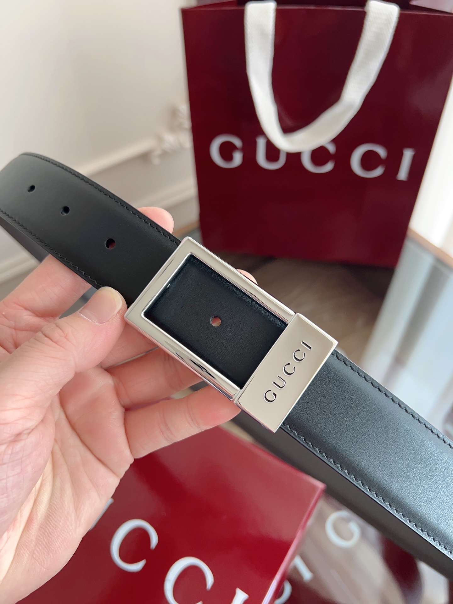 Gucci 高仿窄版方扣皮帶 男士多色壓紋造型款|超A仿原單精品圖片 11 Gucci 高仿窄版方扣皮帶 男士多色壓紋造型款|歐美奢侈品精品推薦