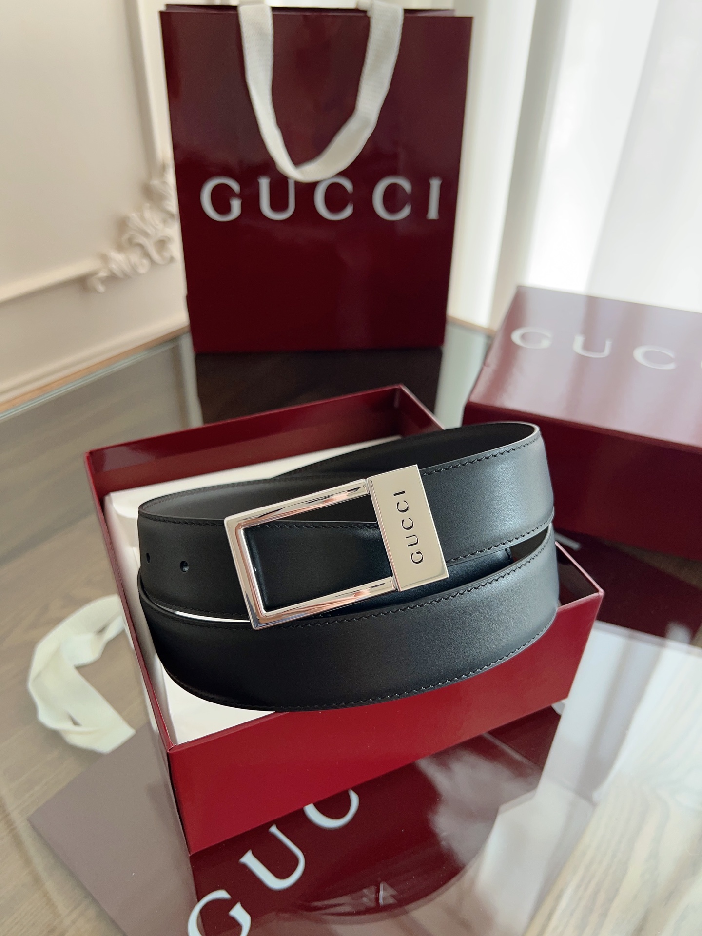 Gucci 高仿窄版方扣皮帶 男士多色壓紋造型款|超A仿原單精品圖片 7 Gucci 高仿窄版方扣皮帶 男士多色壓紋造型款|歐美奢侈品精品推薦