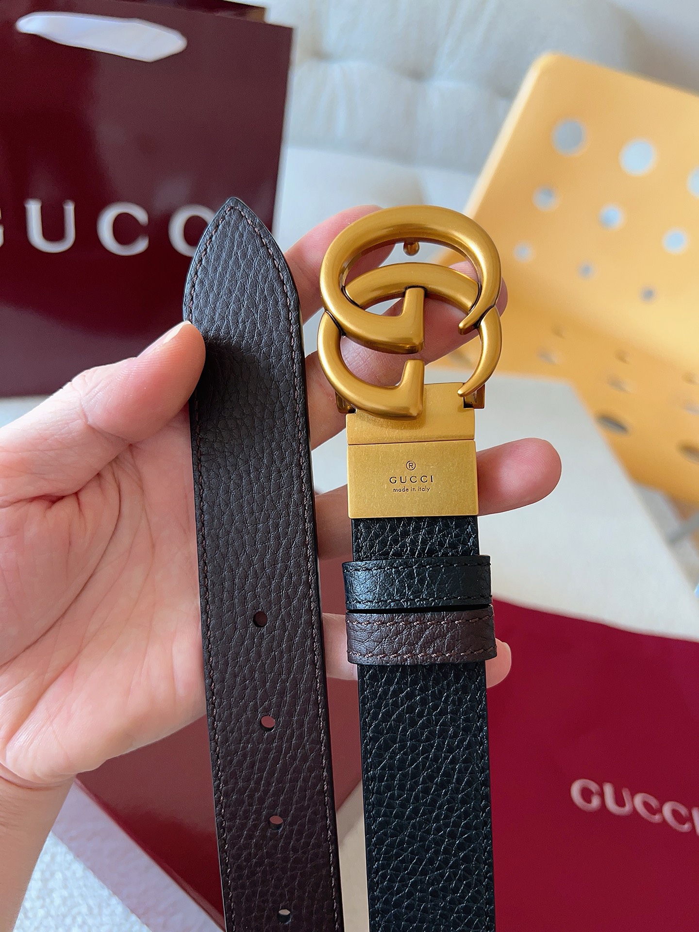 Gucci A貨金扣皮帶四色拼接設計 男士復古造型款|超A仿原單精品圖片 7 Gucci A貨金扣皮帶四色拼接設計 男士復古造型款|歐美奢侈品精品推薦