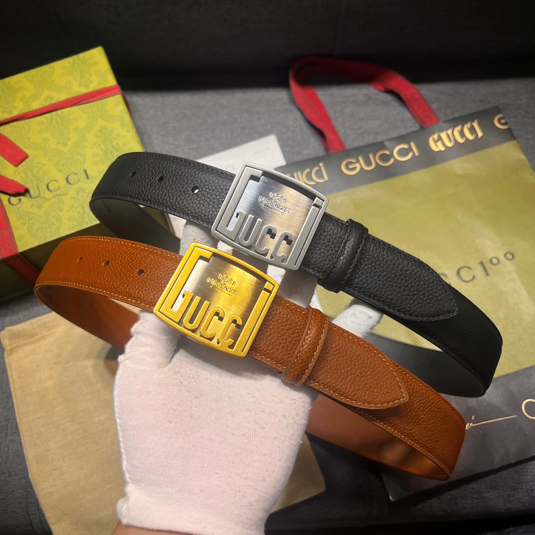 Gucci 一比一復古方形LOGO皮帶 雙色經典款式|超A仿原單精品圖片 6 Gucci 一比一復古方形LOGO皮帶 雙色經典款式|歐美奢侈品精品推薦