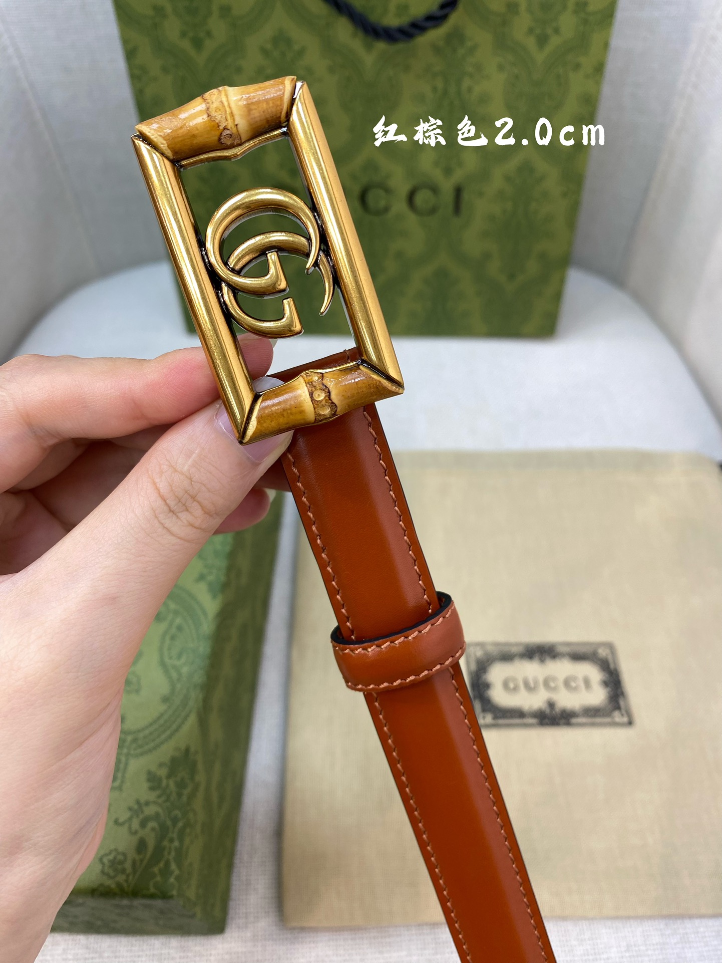 Gucci 高仿八字竹節LOGO皮帶 女款復古2.0cm設計|超A仿原單精品圖片 8 Gucci 高仿八字竹節LOGO皮帶 女款復古2.0cm設計|歐美奢侈品精品推薦