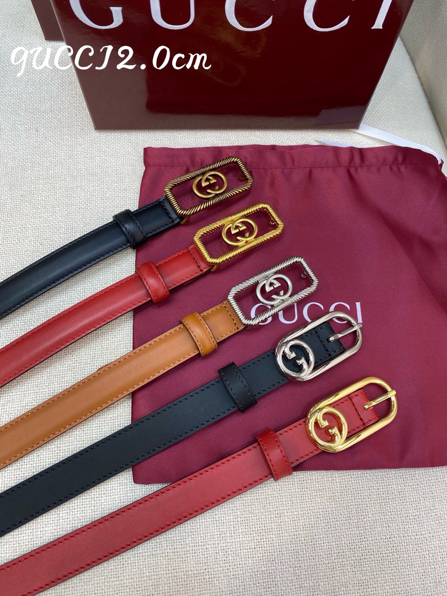 Gucci高仿男士皮帶復古金屬GG扣設計款式百搭精品