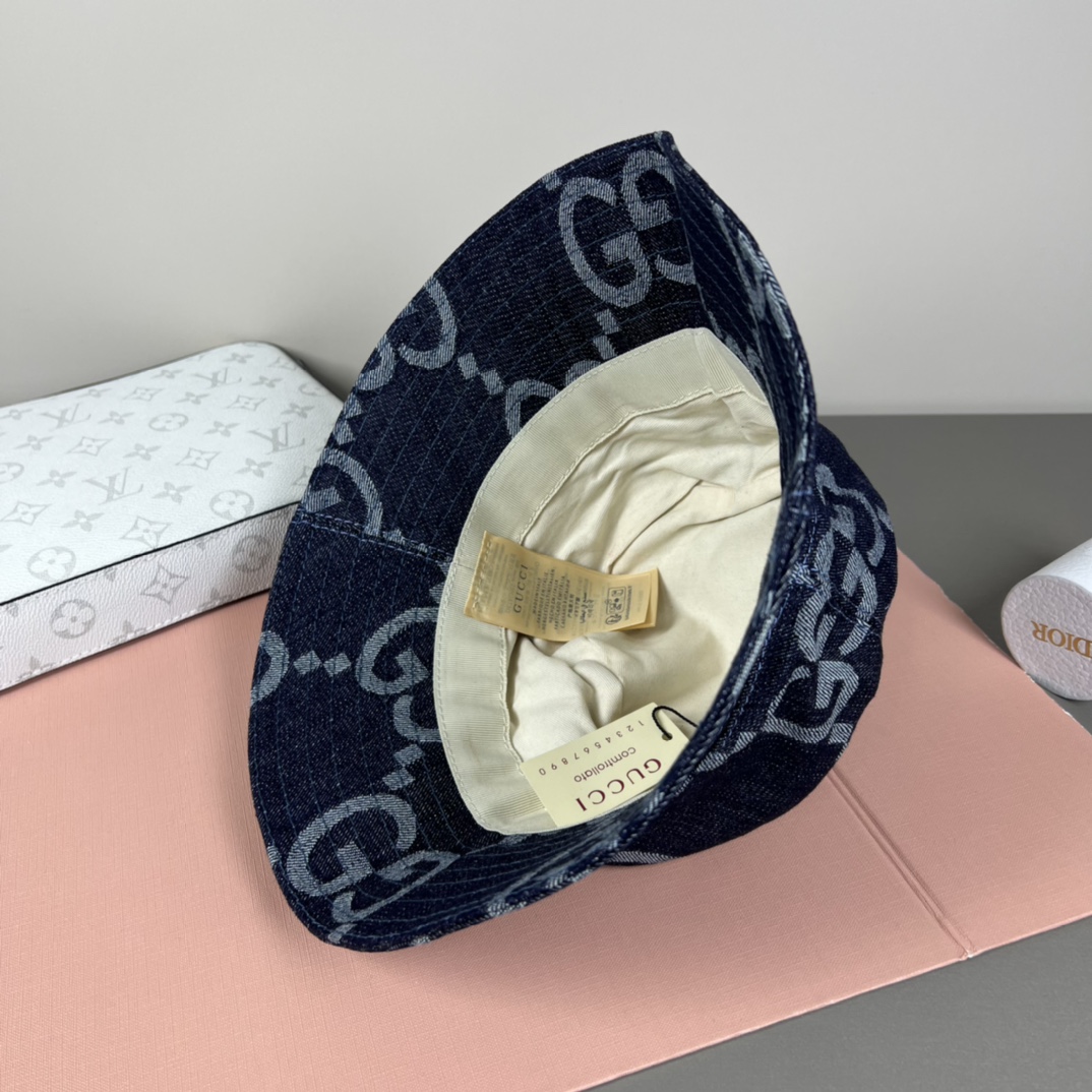 GucciA貨丹寧漁夫帽 三色滿版GG刺繡設計 街頭復古風格|超A仿原單精品圖片 8 GucciA貨丹寧漁夫帽 三色滿版GG刺繡設計 街頭復古風格|歐美奢侈品精品推薦