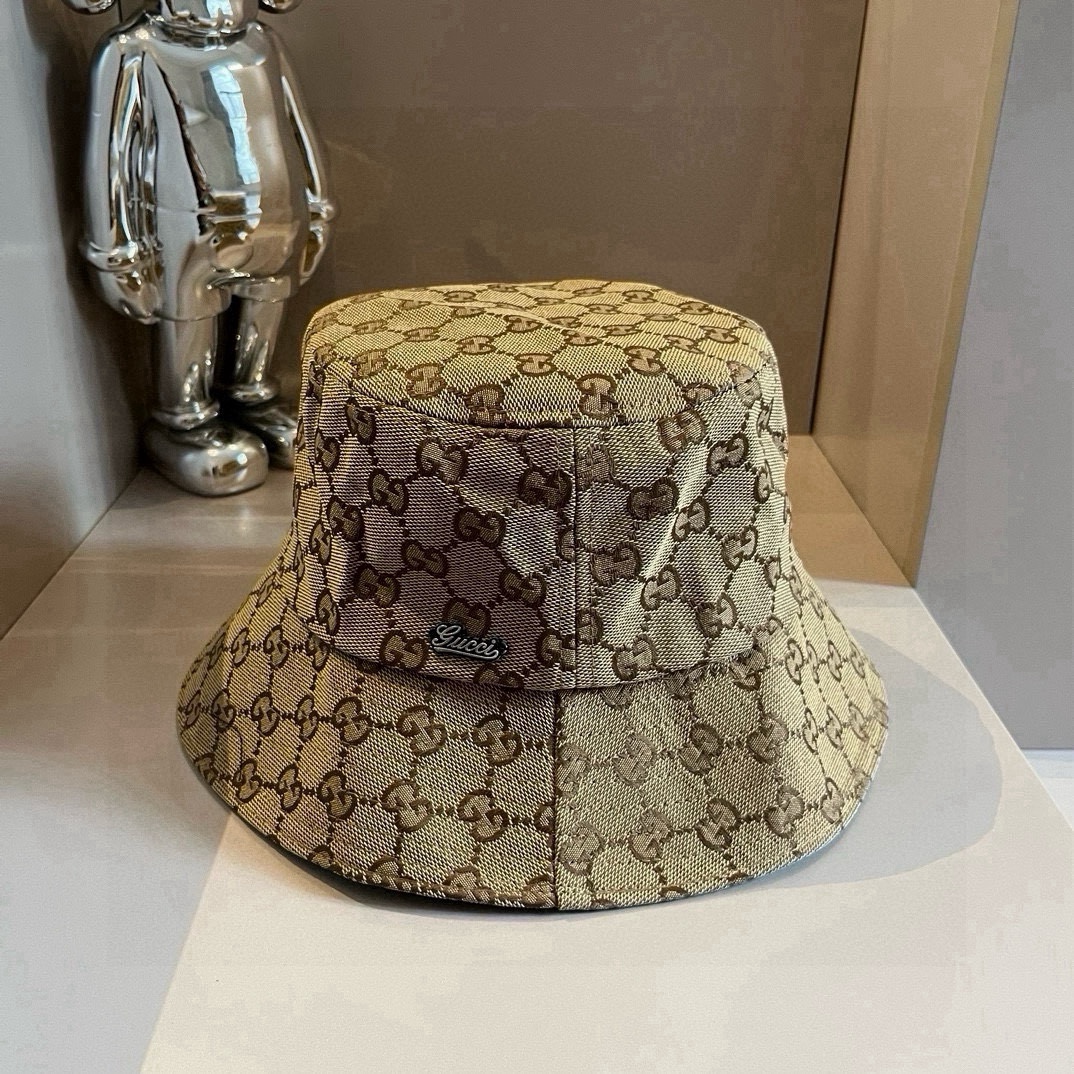 GucciA貨GG圖騰寬簷漁夫帽 男女款復古風格造型帽 經典棕系|超A仿原單精品圖片 13 GucciA貨GG圖騰寬簷漁夫帽 男女款復古風格造型帽 經典棕系|歐美奢侈品精品推薦