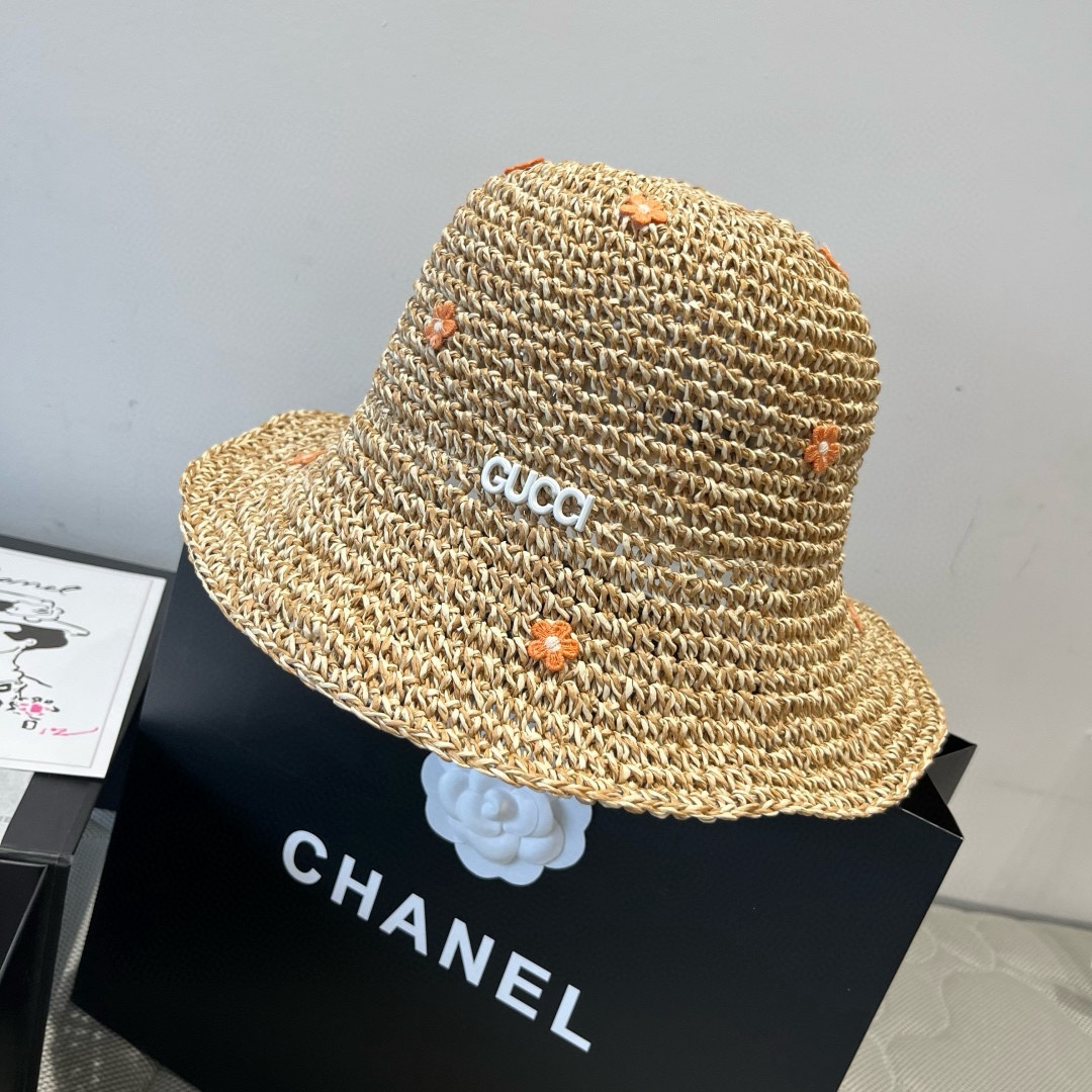 Gucci精品仿製藤編花朵帽 女款可愛漁夫帽造型 夏季休閒風格|超A仿原單精品圖片 14 Gucci精品仿製藤編花朵帽 女款可愛漁夫帽造型 夏季休閒風格|歐美奢侈品精品推薦