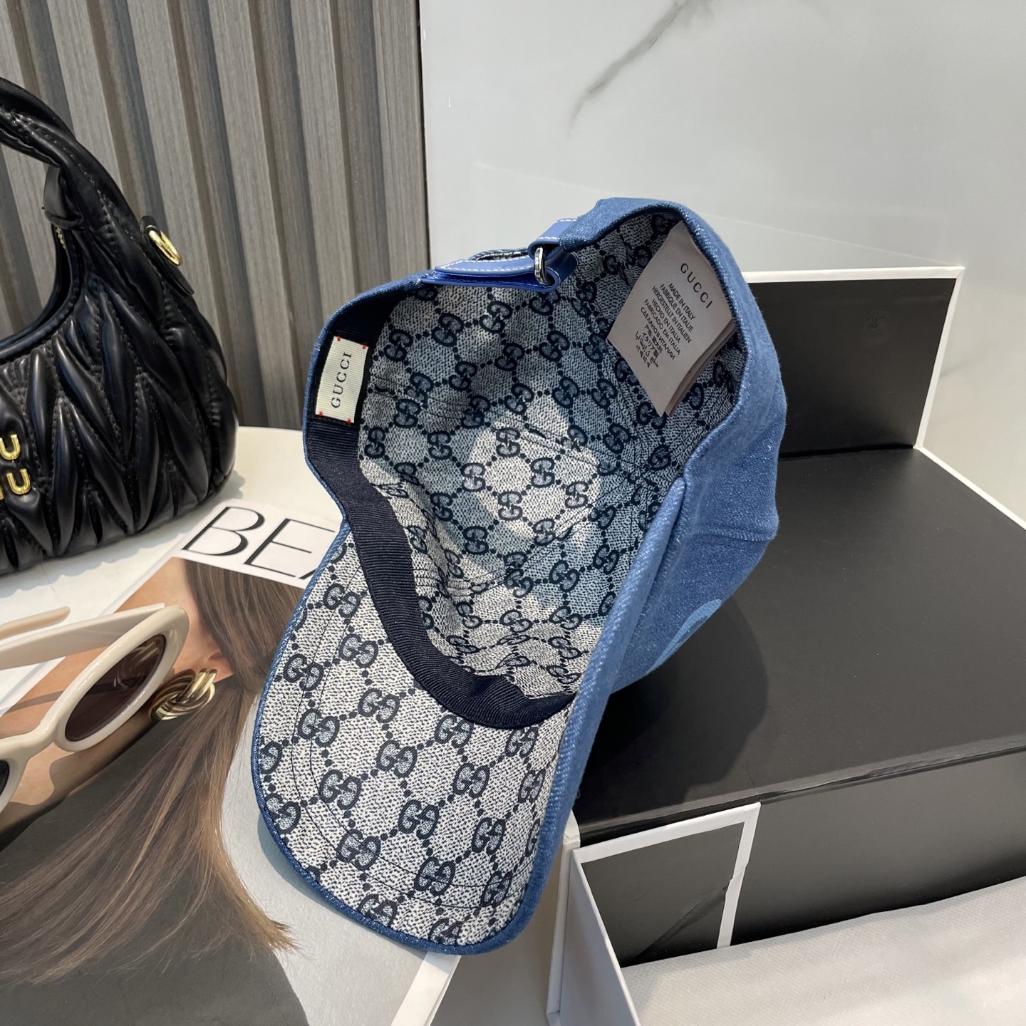 Gucci一比一牛仔LOGO棒球帽 男女款丹寧風設計 夏季經典帽款｜歐美奢侈品精品推薦