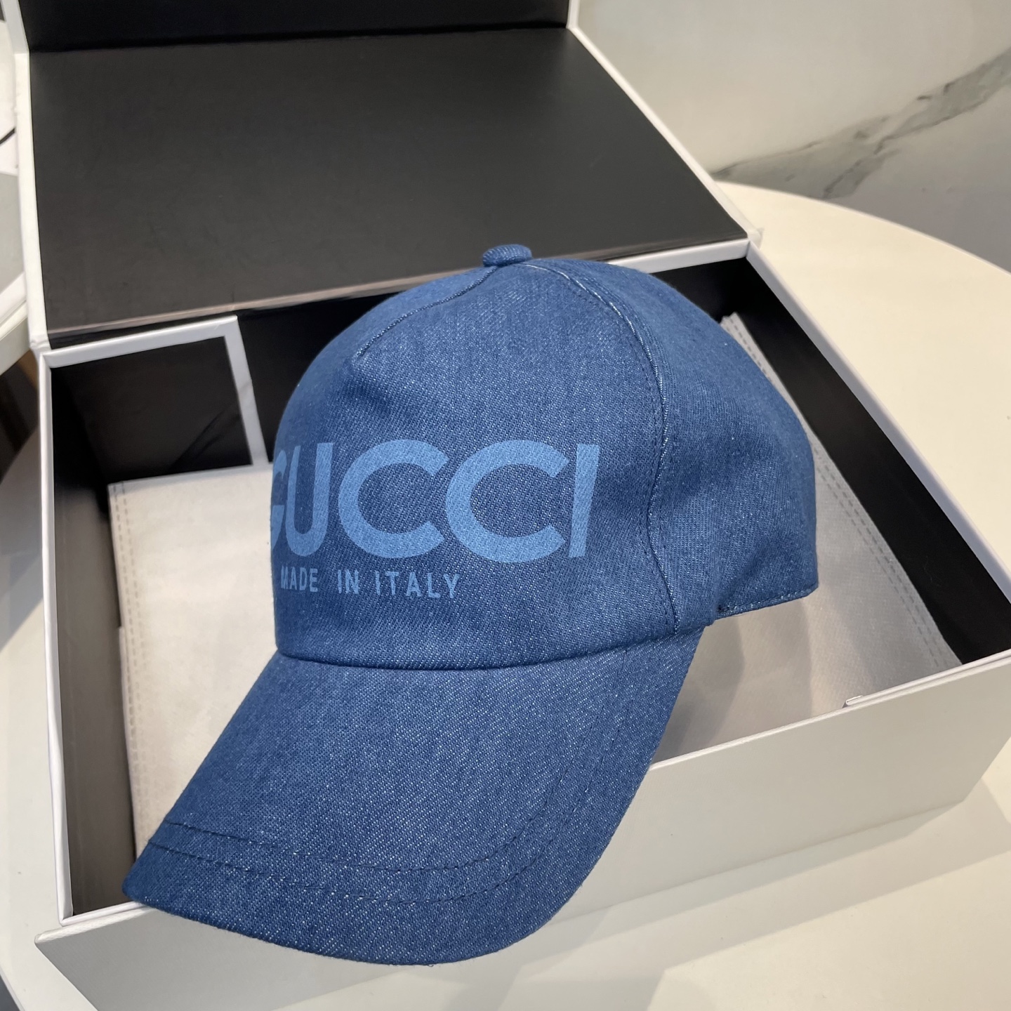 Gucci一比一牛仔LOGO棒球帽 男女款丹寧風設計 夏季經典帽款｜歐美奢侈品精品推薦