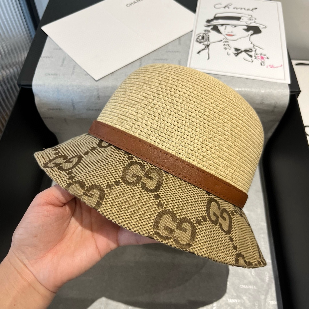 Gucci 高仿草編皮帶造型女帽 優雅設計時尚穿搭首選| 14 Gucci 高仿草編皮帶造型女帽 優雅設計時尚穿搭首選