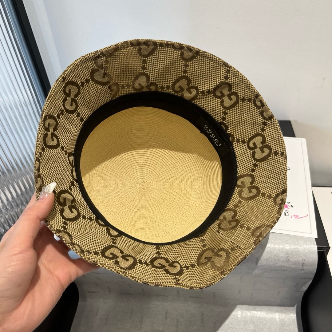 Gucci 高仿草編皮帶造型女帽 優雅設計時尚穿搭首選| 11 Gucci 高仿草編皮帶造型女帽 優雅設計時尚穿搭首選