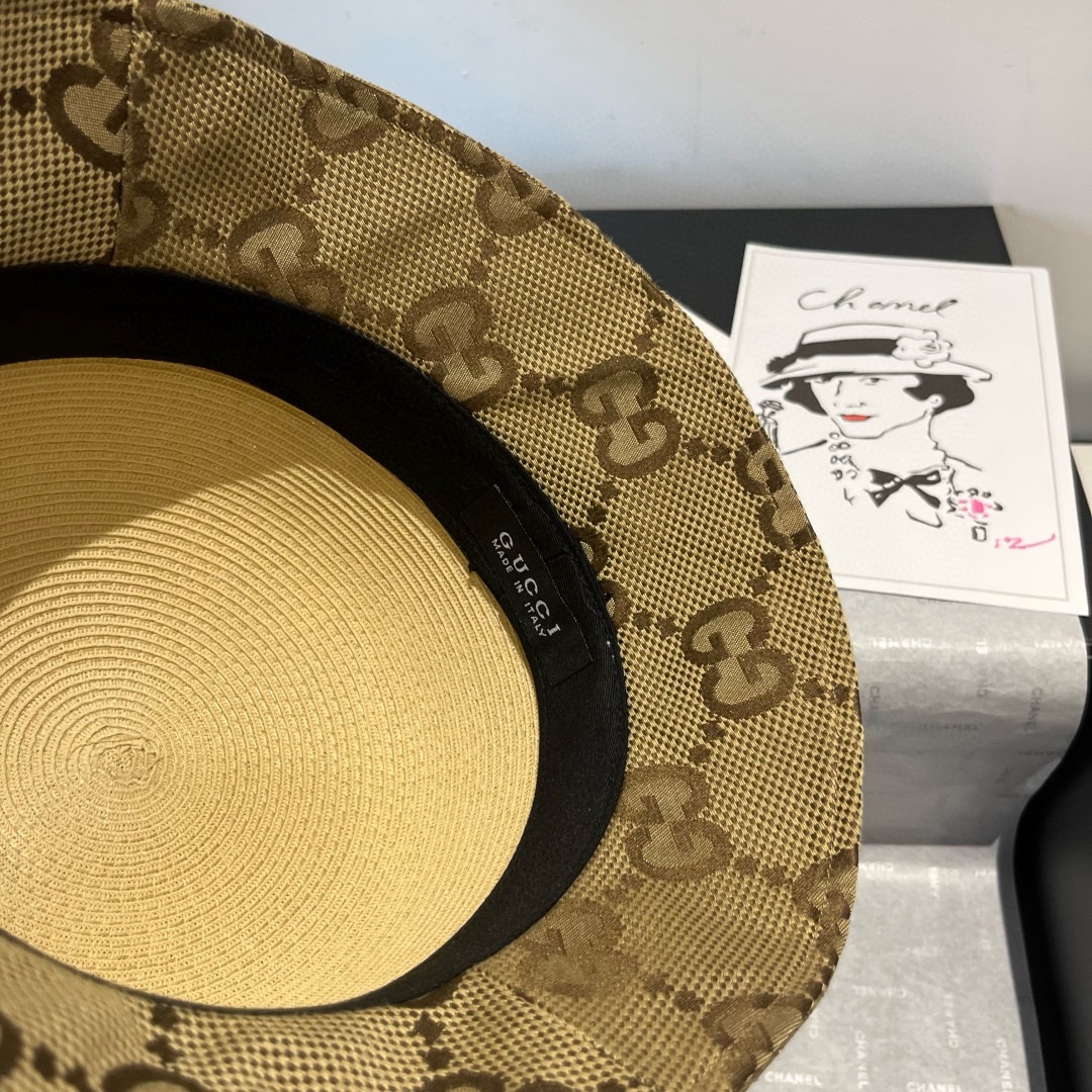 Gucci 高仿草編皮帶造型女帽 優雅設計時尚穿搭首選| 9 Gucci 高仿草編皮帶造型女帽 優雅設計時尚穿搭首選