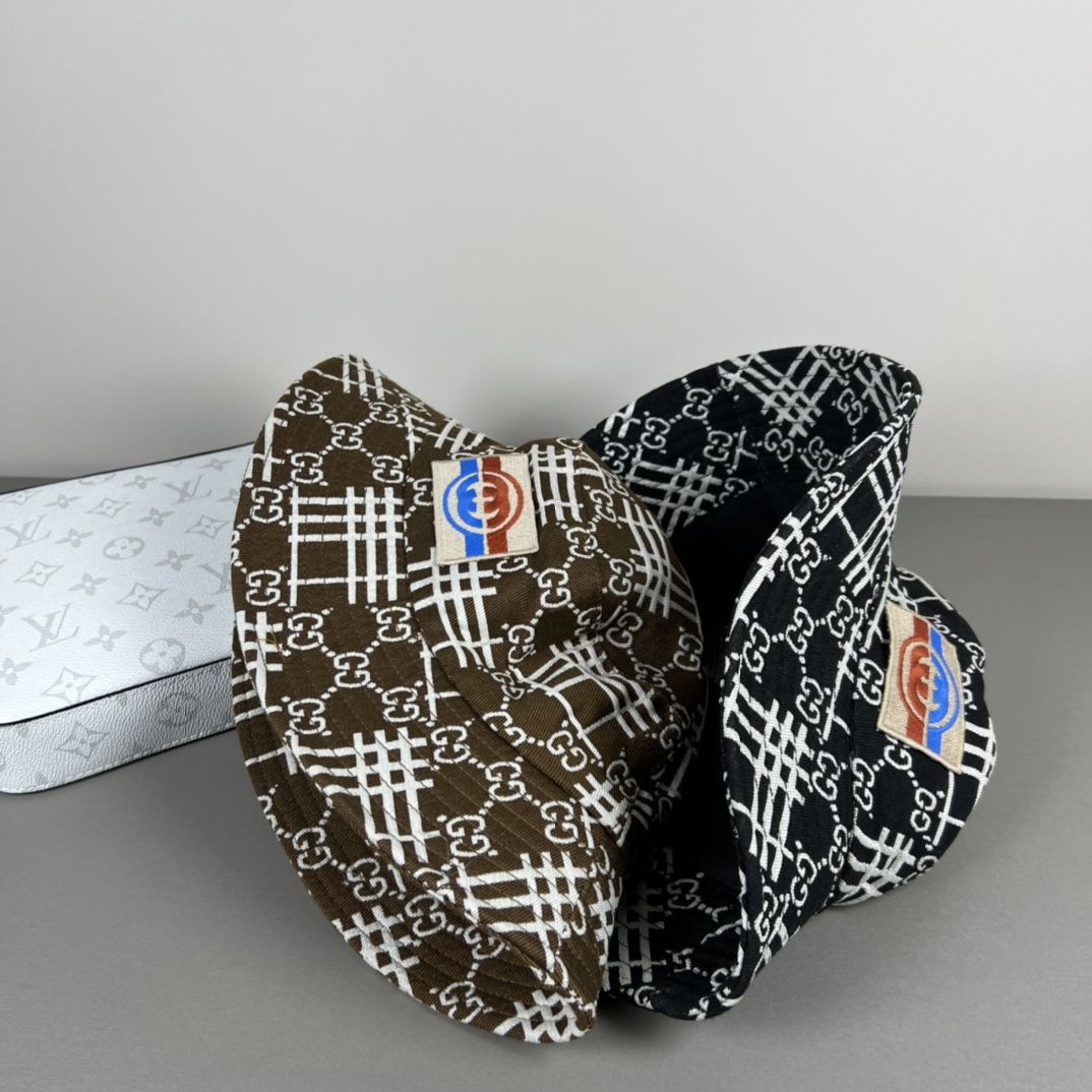 Gucci 原單雙色棋盤GG圖騰帽 百搭街頭休閒漁夫帽|超A仿原單精品圖片 9 Gucci 原單雙色棋盤GG圖騰帽 百搭街頭休閒漁夫帽|歐美奢侈品精品推薦