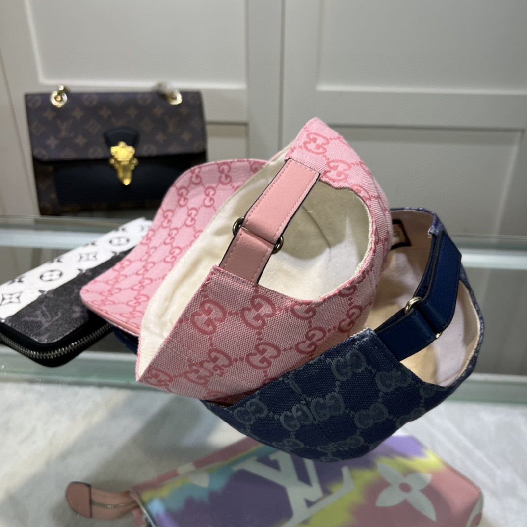 Gucci A貨 GG丹寧老花帽 雙色牛仔藍粉紅配色 新潮街頭感十足|超A仿原單精品圖片 10 Gucci A貨 GG丹寧老花帽 雙色牛仔藍粉紅配色 新潮街頭感十足|歐美奢侈品精品推薦