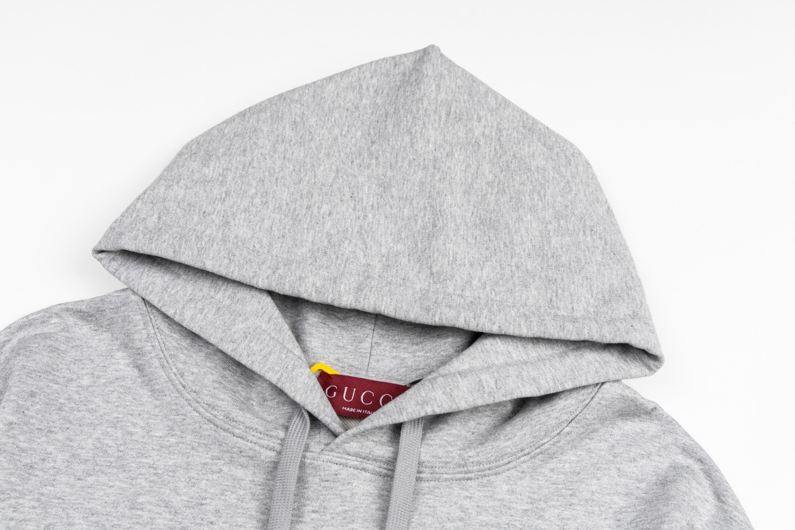 Gucci一比一男女連帽衛衣 灰色經典LOGO設計 寬鬆潮流剪裁|超A仿原單精品圖片 13 Gucci一比一男女連帽衛衣 灰色經典LOGO設計 寬鬆潮流剪裁|歐美奢侈品精品推薦