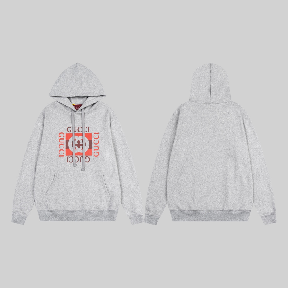 Gucci一比一男女連帽衛衣 灰色經典LOGO設計 寬鬆潮流剪裁|超A仿原單精品圖片 7 Gucci一比一男女連帽衛衣 灰色經典LOGO設計 寬鬆潮流剪裁|歐美奢侈品精品推薦
