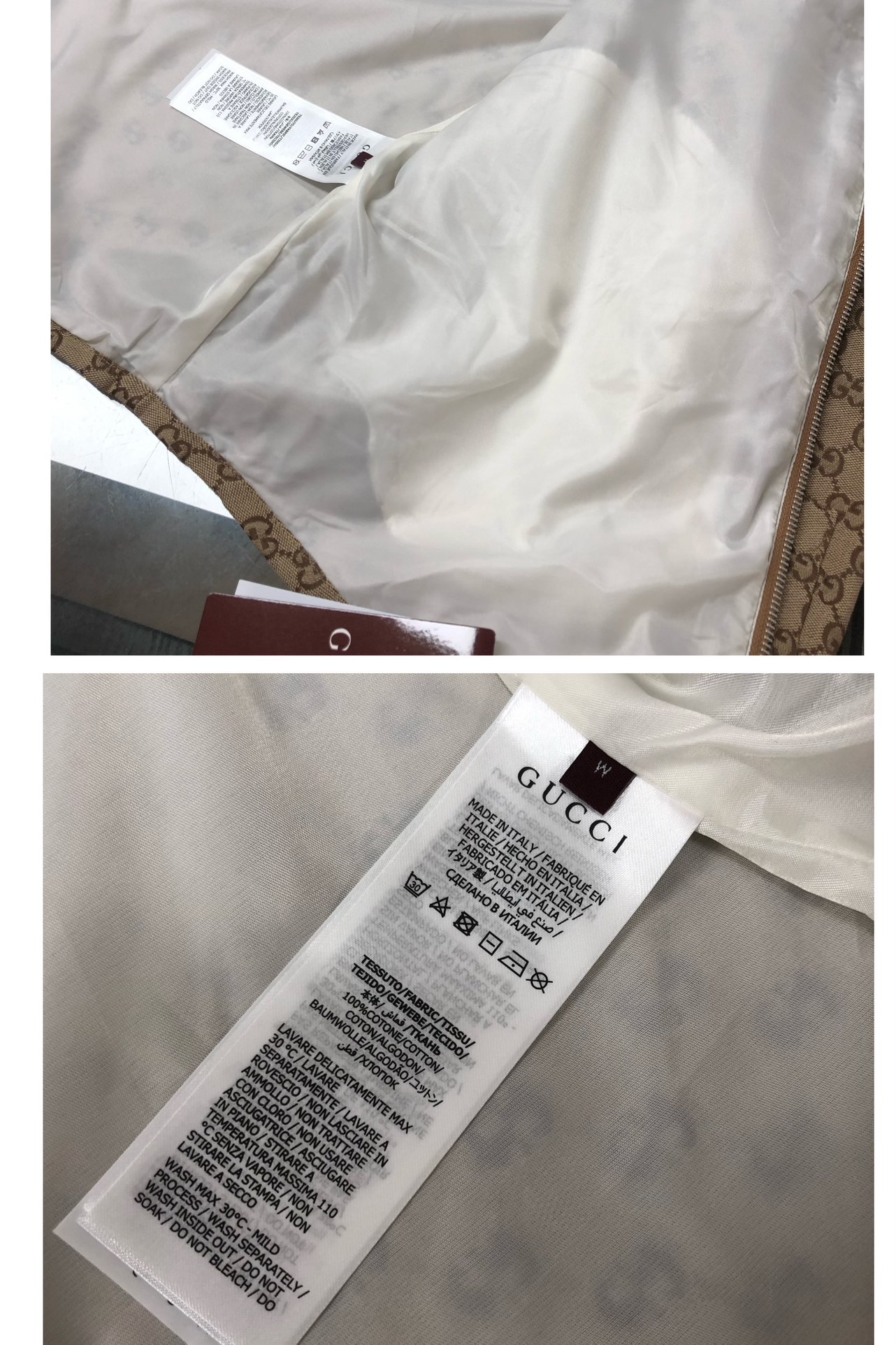 Gucci高仿男士拉鍊外套 經典全幅老花Logo設計|超A仿原單精品圖片 8 Gucci高仿男士拉鍊外套 經典全幅老花Logo設計|歐美奢侈品精品推薦