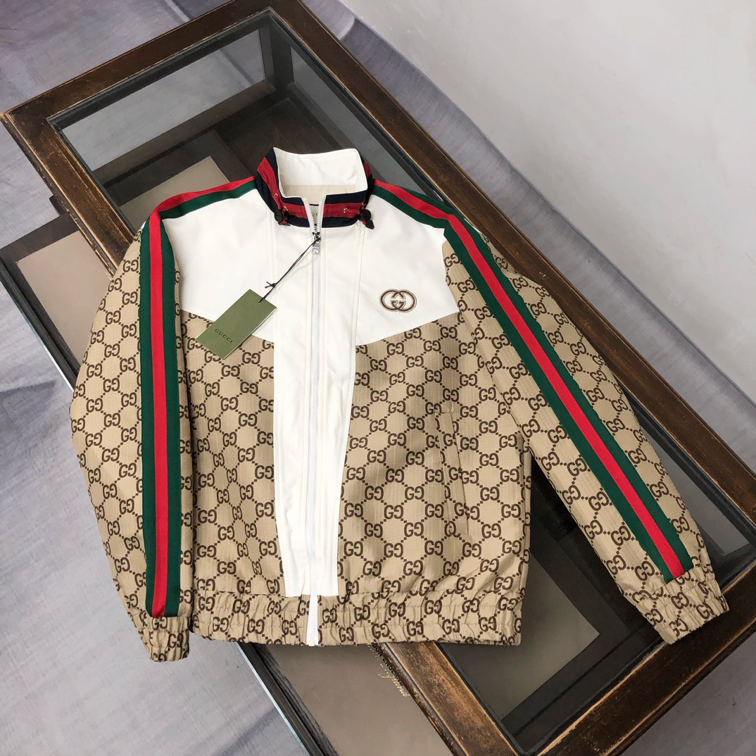 Gucci高仿老花運動風外套 男女款拼接撞色設計潮流首選|超A仿原單精品圖片 6 Gucci高仿老花運動風外套 男女款拼接撞色設計潮流首選|歐美奢侈品精品推薦