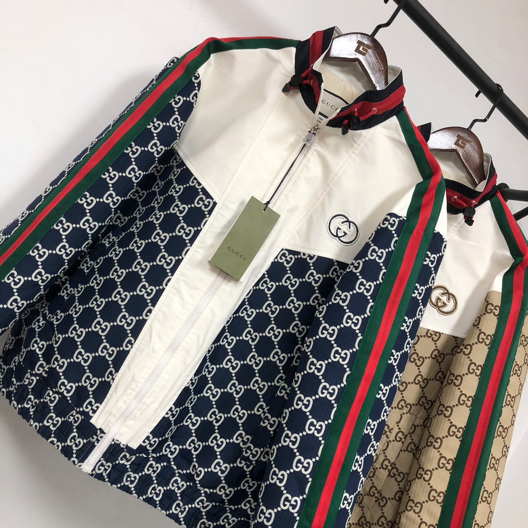 Gucci高仿老花運動風外套 男女款拼接撞色設計潮流首選|超A仿原單精品圖片 14 Gucci高仿老花運動風外套 男女款拼接撞色設計潮流首選|歐美奢侈品精品推薦