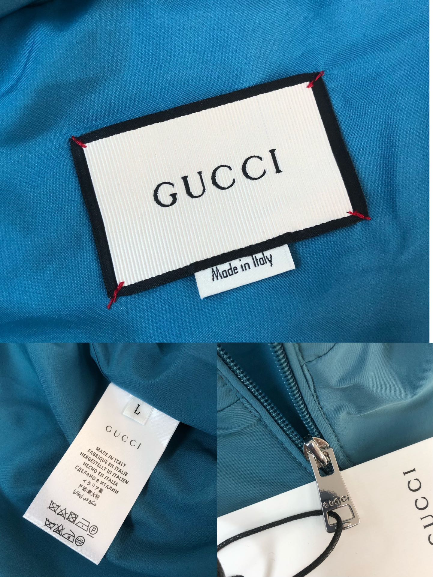 Gucci一比一藍綠條紋運動外套 立領復古風修身款|超A仿原單精品圖片 8 Gucci一比一藍綠條紋運動外套 立領復古風修身款|歐美奢侈品精品推薦