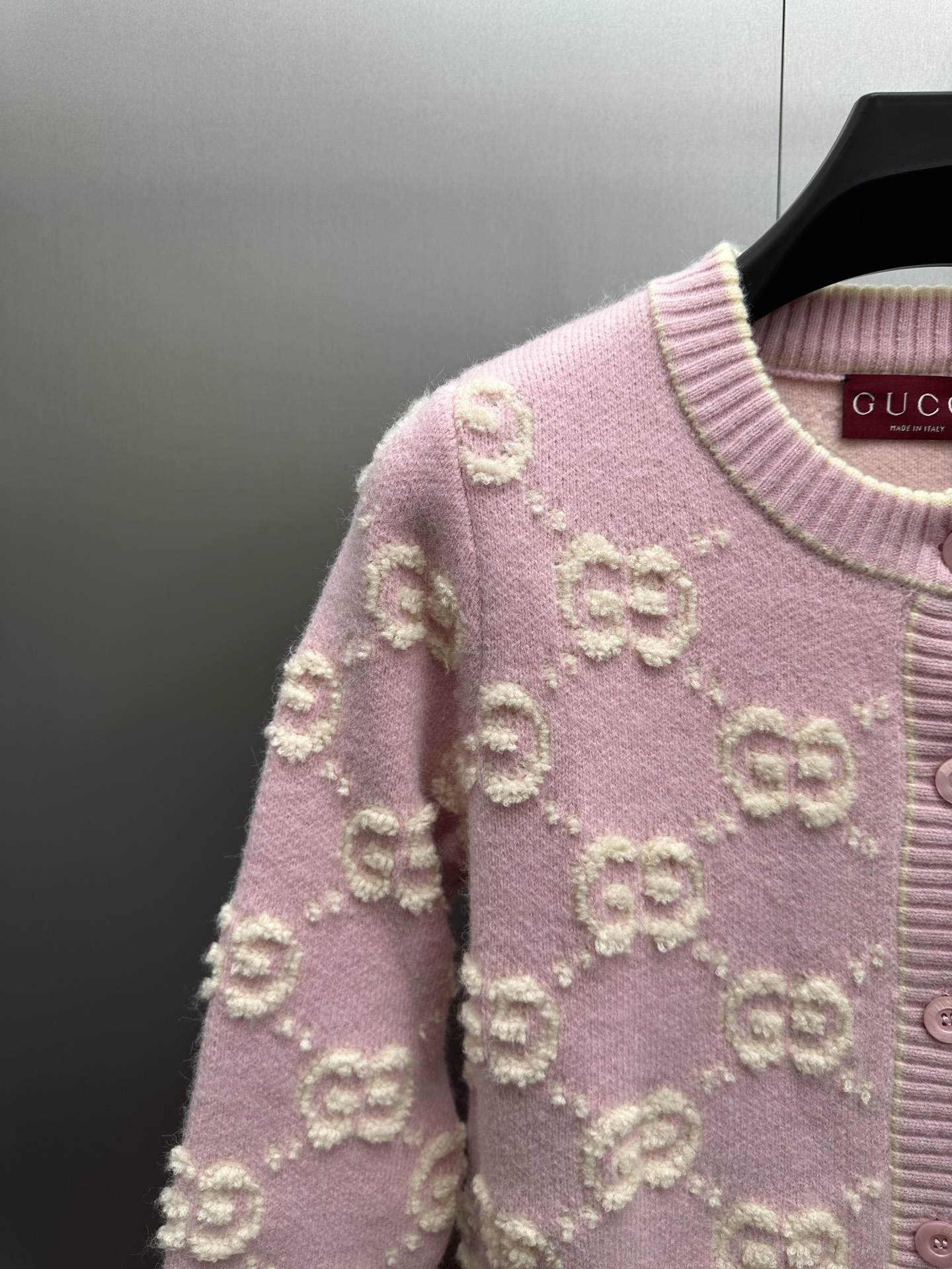Gucci一比一女款針織開襟外套 粉色GG立體織紋設計 甜美可愛款| 11 Gucci一比一女款針織開襟外套 粉色GG立體織紋設計 甜美可愛款