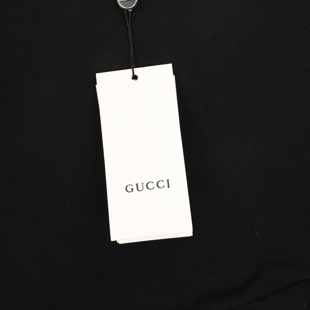 Gucci精品仿製黑色塗鴉LOGO衛衣 街頭潮流風格人氣單品｜歐美奢侈品精品推薦