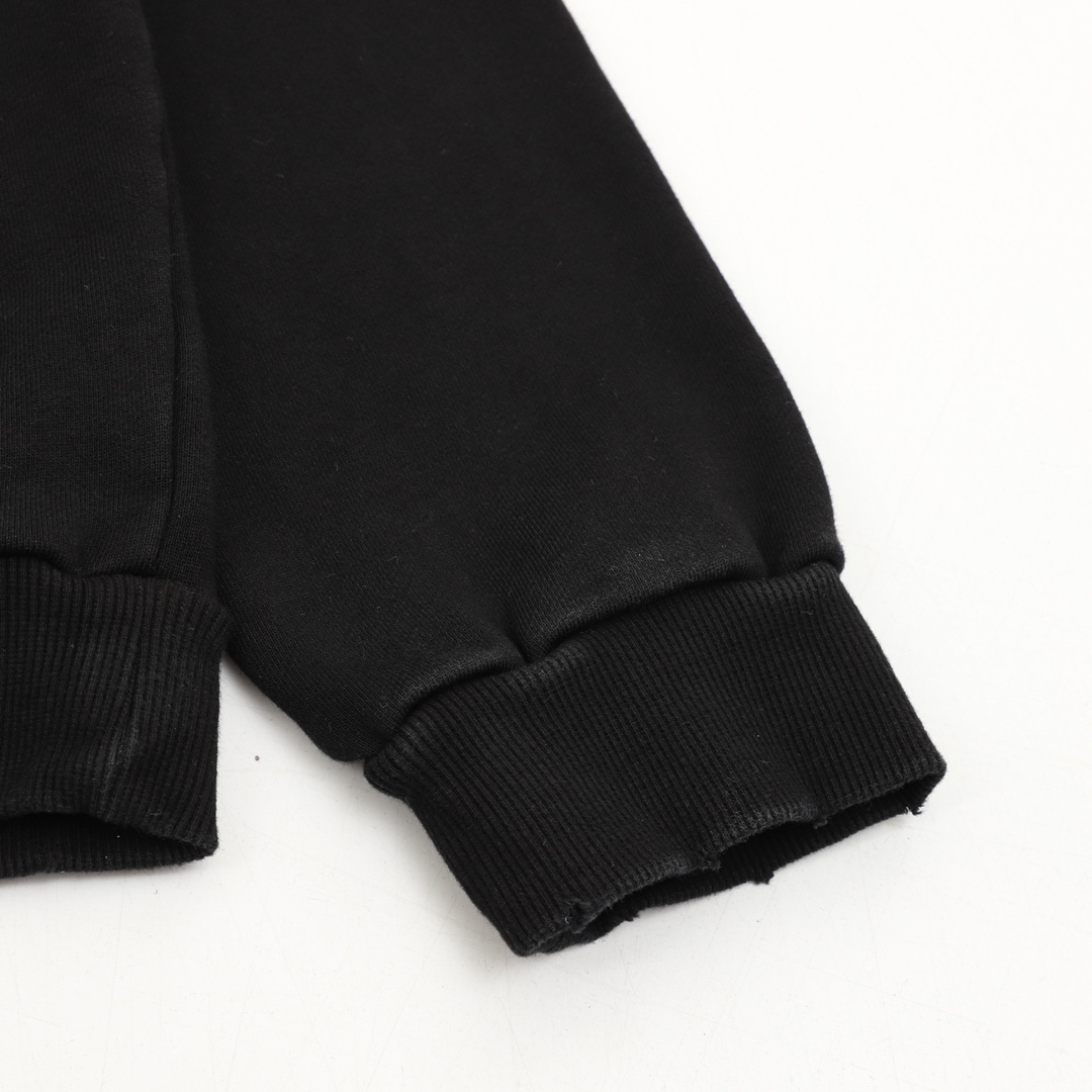 Gucci精品仿製黑色塗鴉LOGO衛衣 街頭潮流風格人氣單品｜歐美奢侈品精品推薦