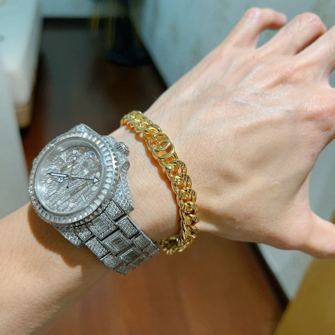 Gucci高仿金色GG雙標手鍊 奢華鍊條復刻經典款式｜歐美奢侈品精品推薦