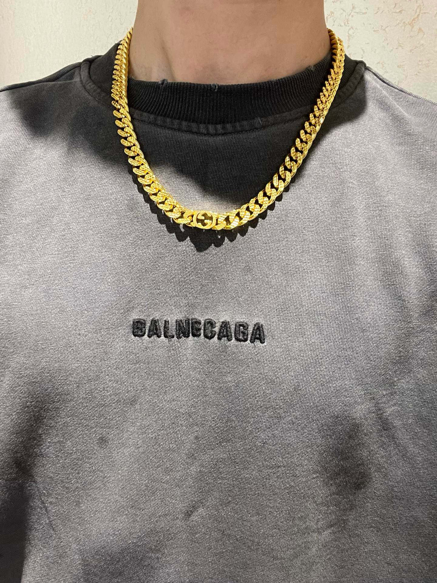 Gucci高仿金色平面GG鍊項鍊 街頭風極簡鏈條設計 大器搶眼｜歐美奢侈品精品推薦