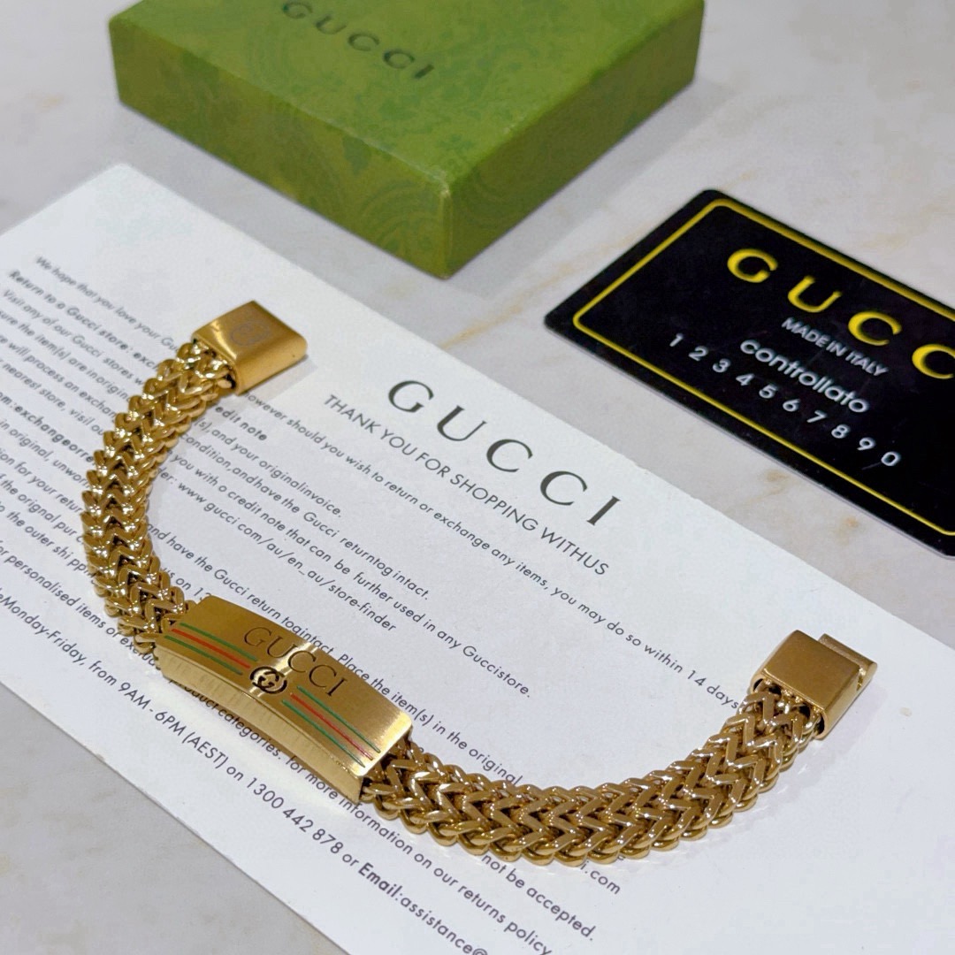 Gucci高仿金色手鍊男士粗鏈設計 義式經典風格重磅款｜歐美奢侈品精品推薦