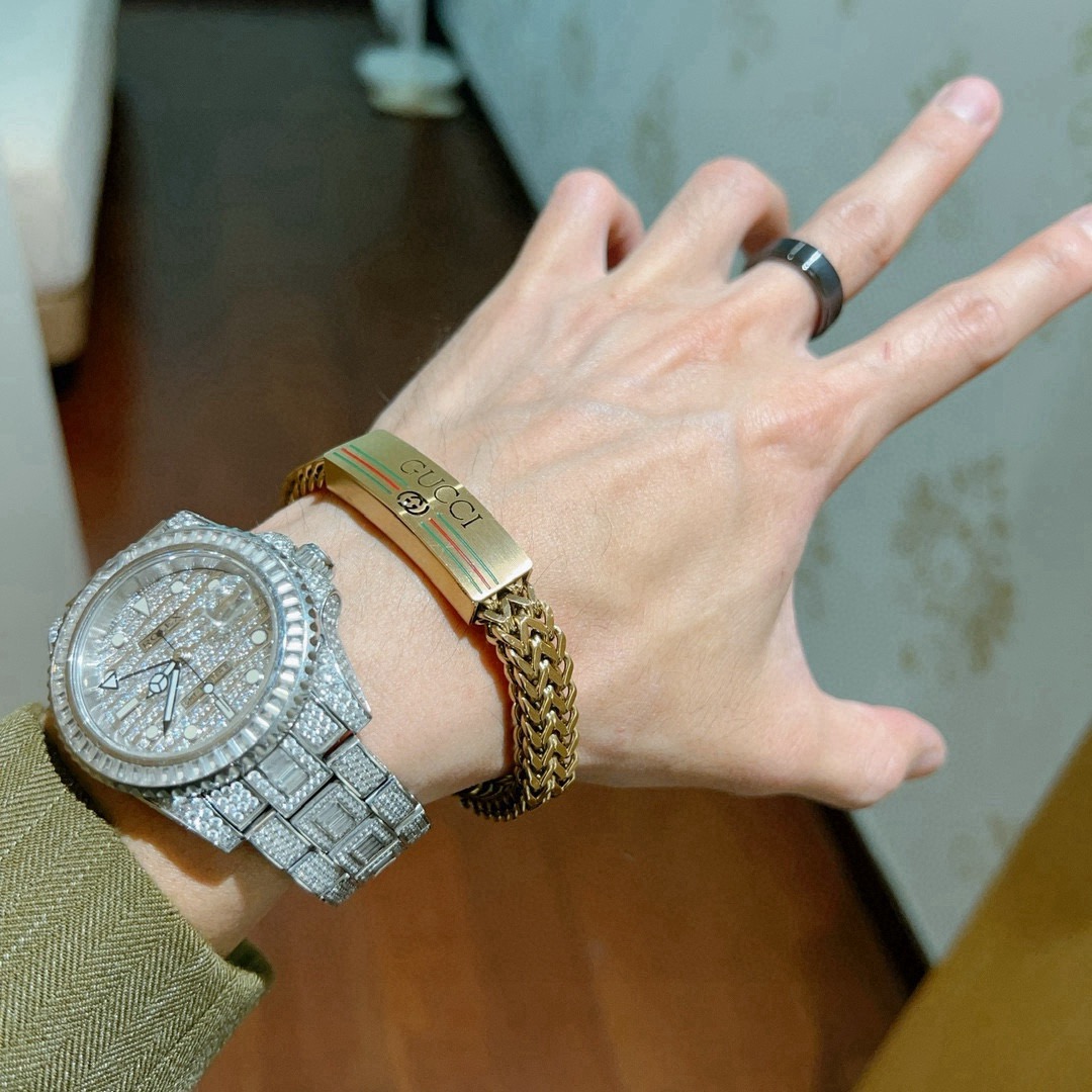 Gucci高仿金色手鍊男士粗鏈設計 義式經典風格重磅款｜歐美奢侈品精品推薦