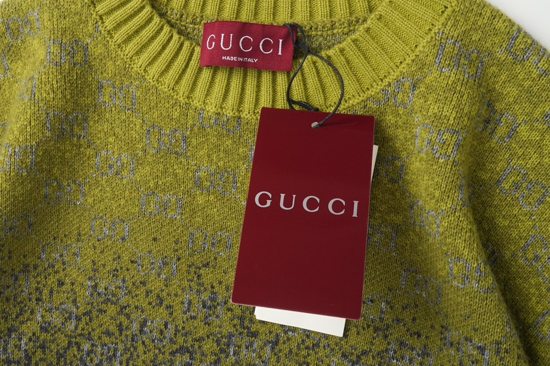Gucci原單漸層GG針織衫男款黃灰雙色設計感滿分| 12 Gucci原單漸層GG針織衫男款黃灰雙色設計感滿分