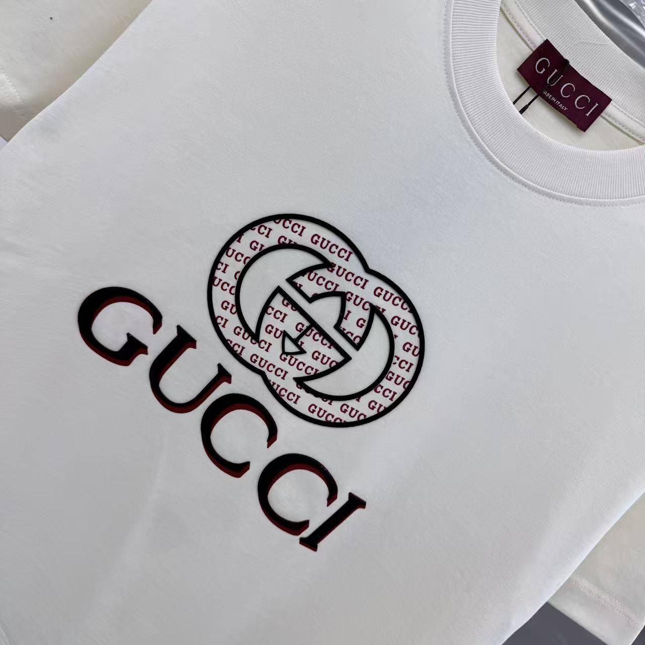 GucciA貨白色短袖T恤男款 Logo印花清爽百搭款| 10 GucciA貨白色短袖T恤男款 Logo印花清爽百搭款