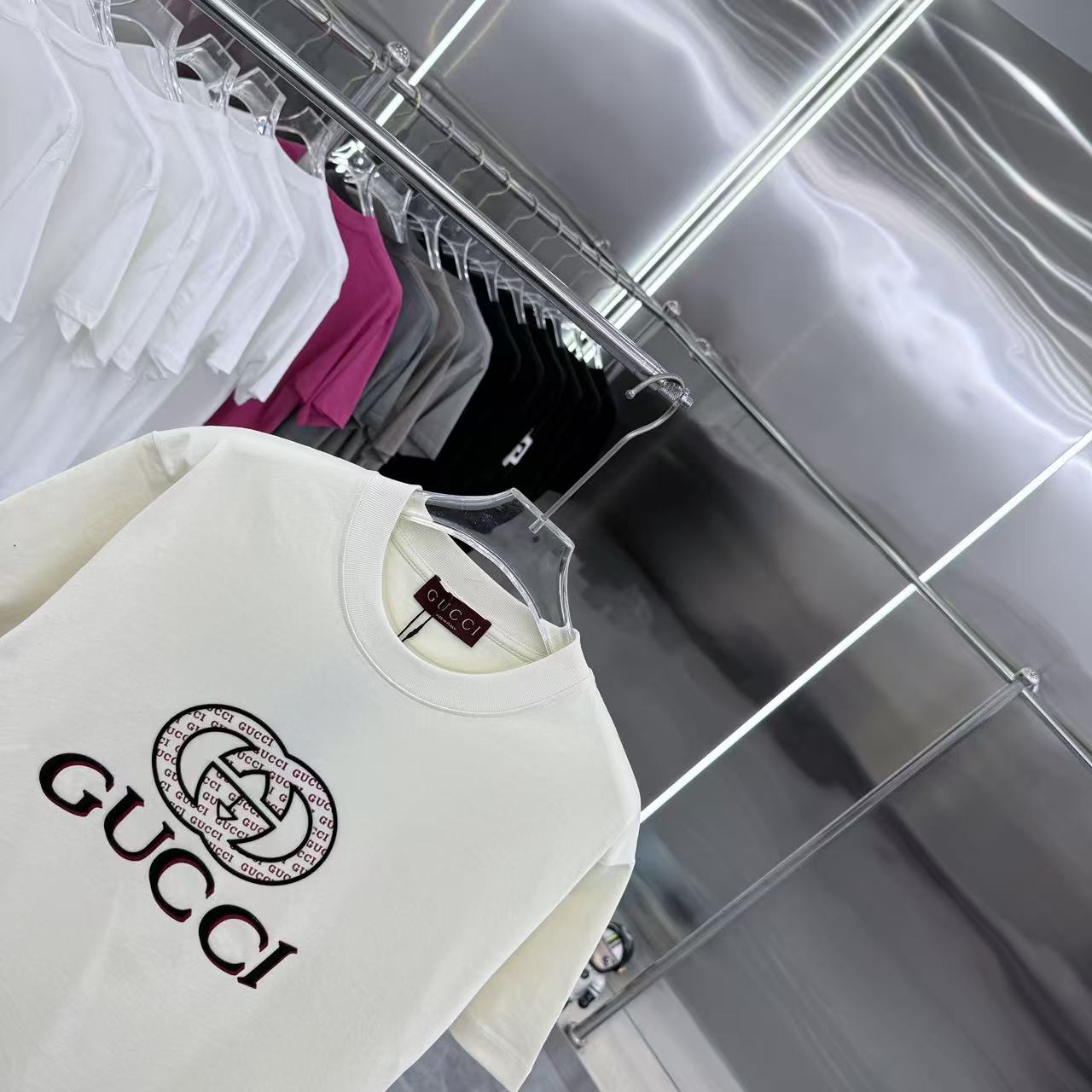 GucciA貨白色短袖T恤男款 Logo印花清爽百搭款| 8 GucciA貨白色短袖T恤男款 Logo印花清爽百搭款