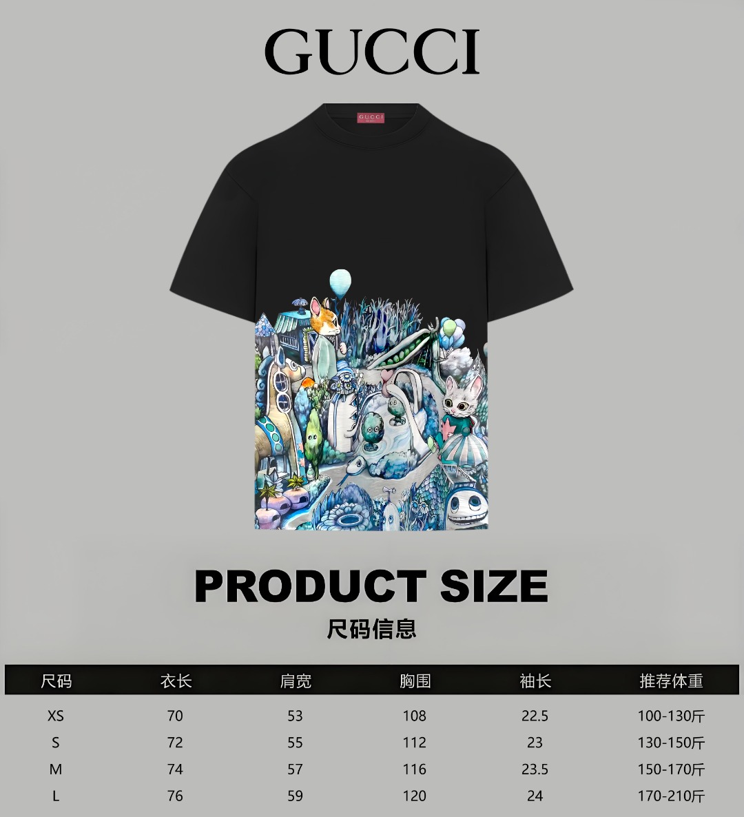 Gucci高仿卡通印花T恤男款 童趣風格潮流創意圖案| 7 Gucci高仿卡通印花T恤男款 童趣風格潮流創意圖案