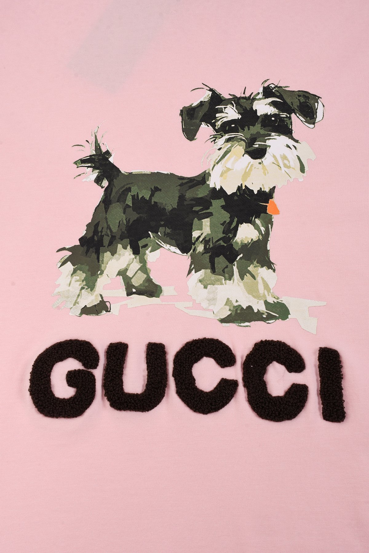 Gucci一比一女款粉色T恤 萌犬印花設計 甜美穿搭首選| 12 Gucci一比一女款粉色T恤 萌犬印花設計 甜美穿搭首選