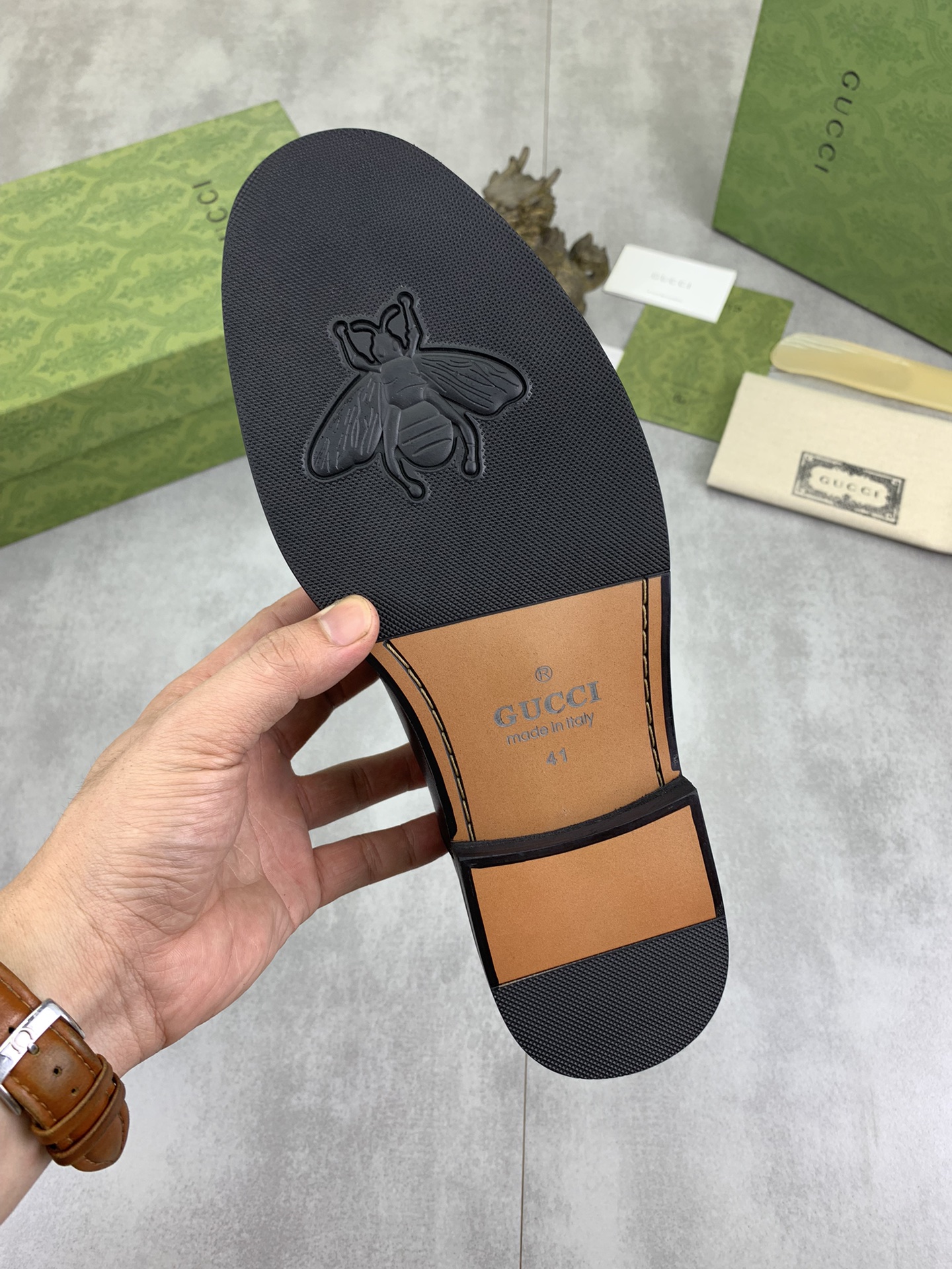 Gucci高仿男士黑色皮鞋霧面簡約款式百搭必備｜歐美奢侈品精品推薦