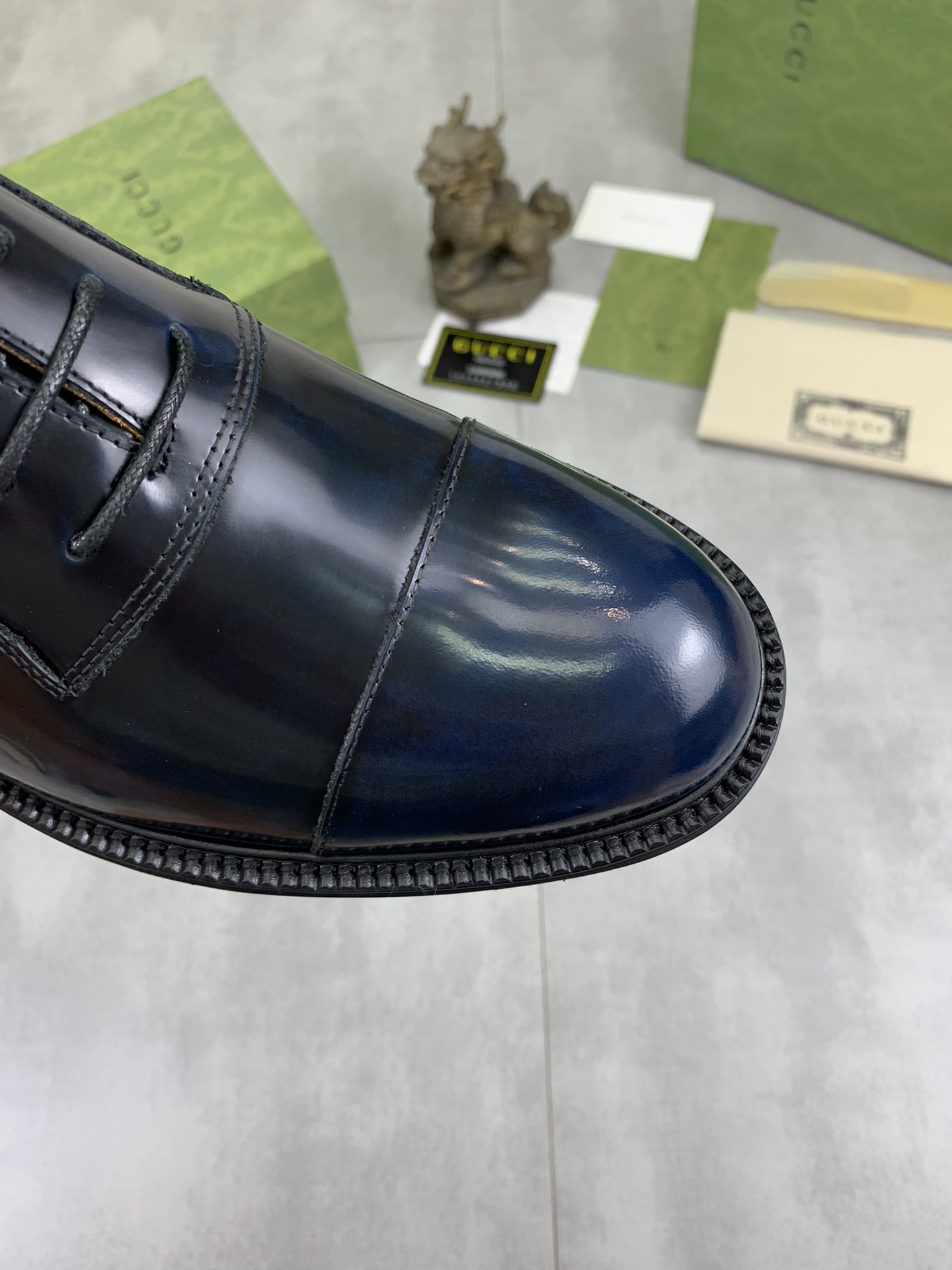 Gucci高仿男士寶藍皮鞋亮面低調奢華日常可穿|超A仿原單精品圖片 11 Gucci高仿男士寶藍皮鞋亮面低調奢華日常可穿|歐美奢侈品精品推薦