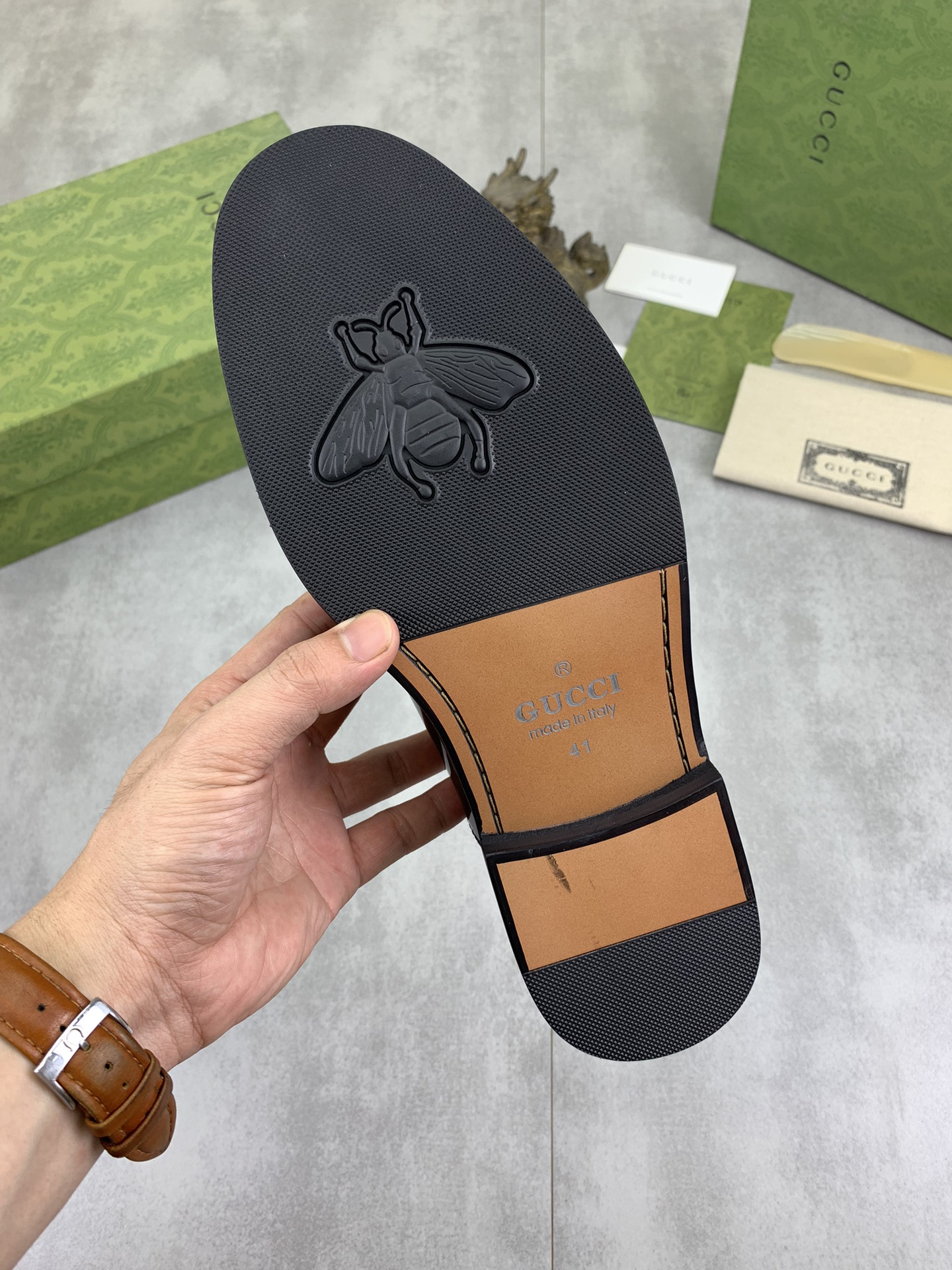 Gucci高仿男士寶藍皮鞋亮面低調奢華日常可穿|超A仿原單精品圖片 7 Gucci高仿男士寶藍皮鞋亮面低調奢華日常可穿|歐美奢侈品精品推薦