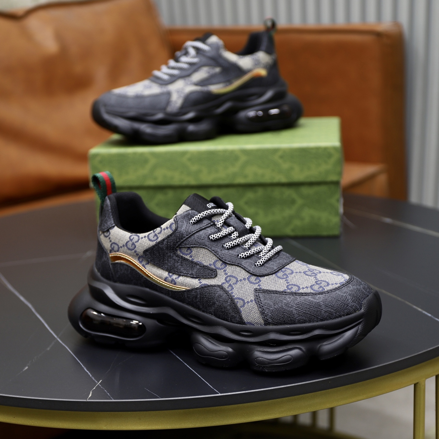 Gucci 高仿老花男士厚底運動鞋 GG經典圖紋 潮人必備款|超A仿原單精品圖片 8 Gucci 高仿老花男士厚底運動鞋 GG經典圖紋 潮人必備款|歐美奢侈品精品推薦