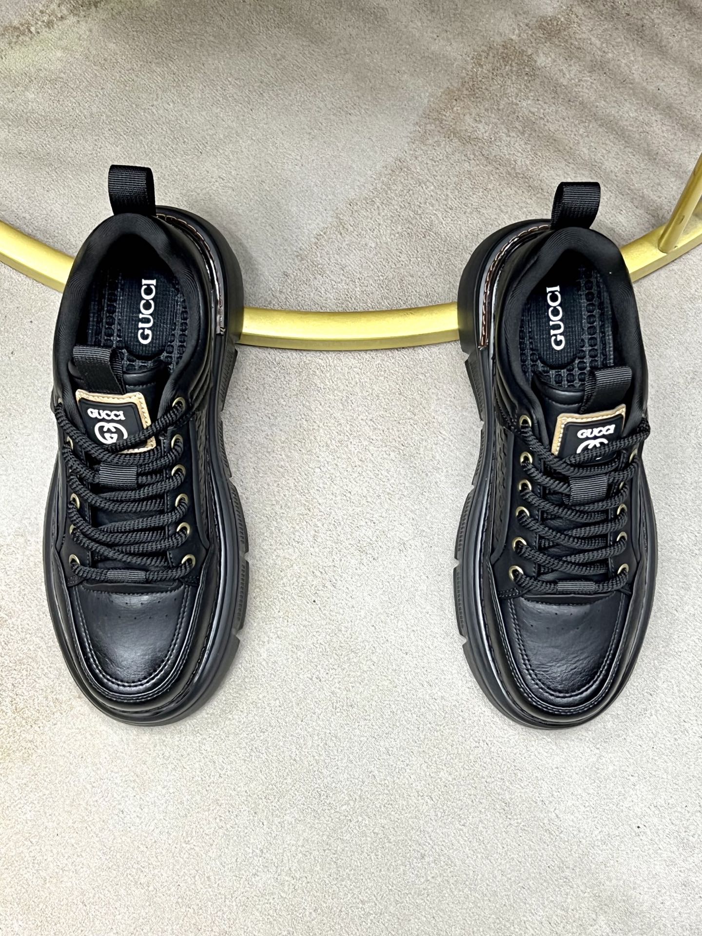 Gucci一比一男士全黑運動鞋厚底款式低調百搭|超A仿原單精品圖片 13 Gucci一比一男士全黑運動鞋厚底款式低調百搭|歐美奢侈品精品推薦