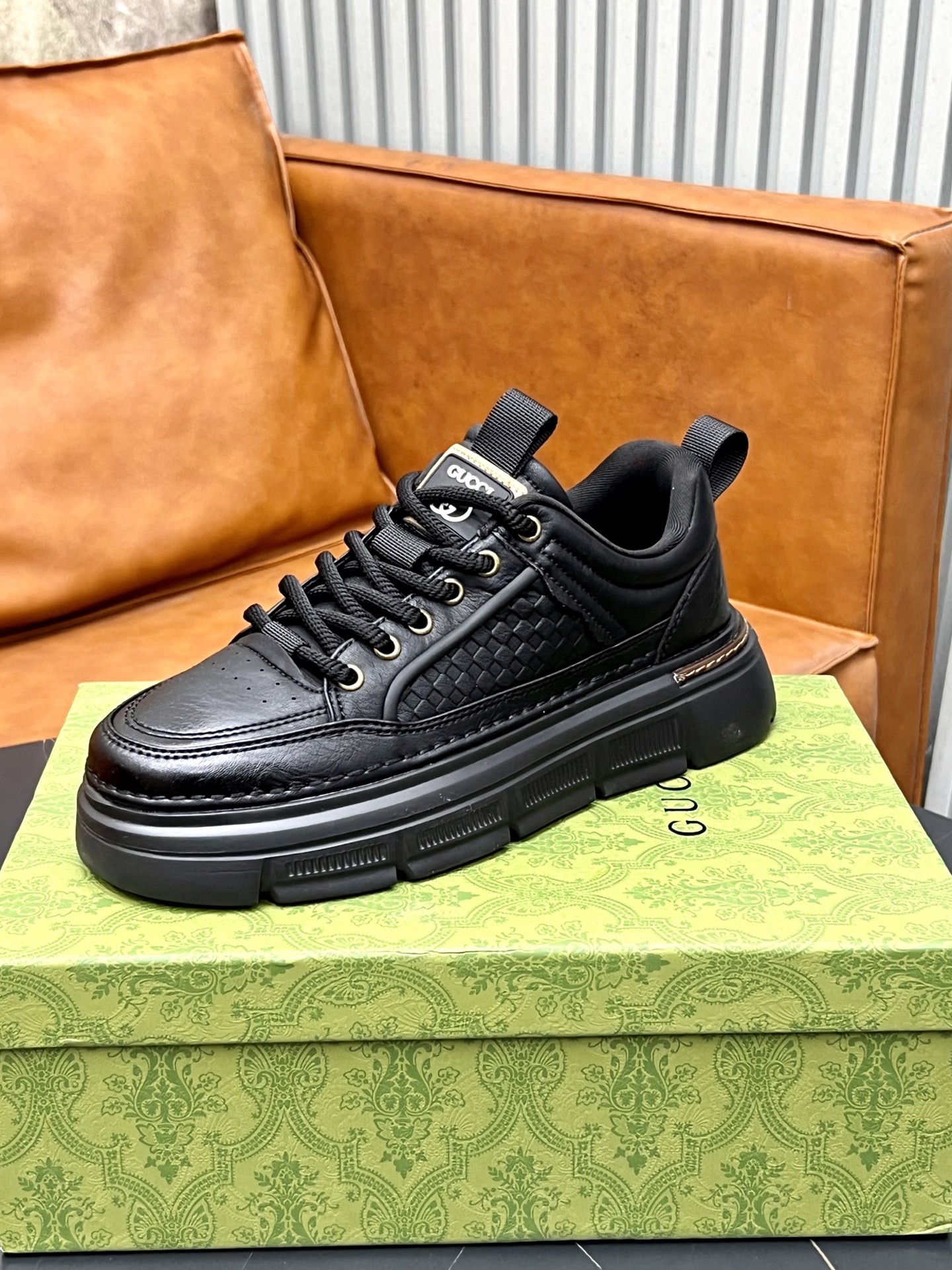 Gucci一比一男士全黑運動鞋厚底款式低調百搭|超A仿原單精品圖片 12 Gucci一比一男士全黑運動鞋厚底款式低調百搭|歐美奢侈品精品推薦