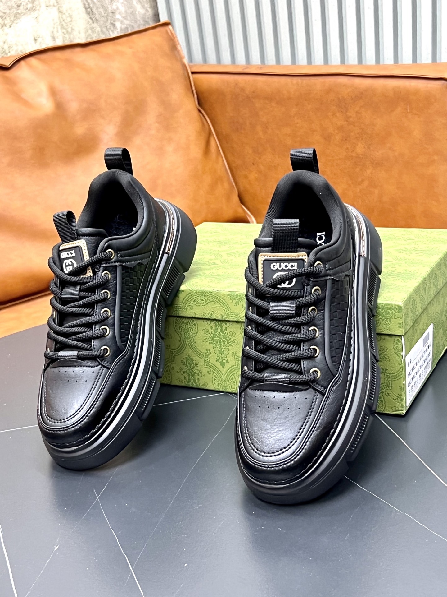 Gucci一比一男士全黑運動鞋厚底款式低調百搭|超A仿原單精品圖片 10 Gucci一比一男士全黑運動鞋厚底款式低調百搭|歐美奢侈品精品推薦