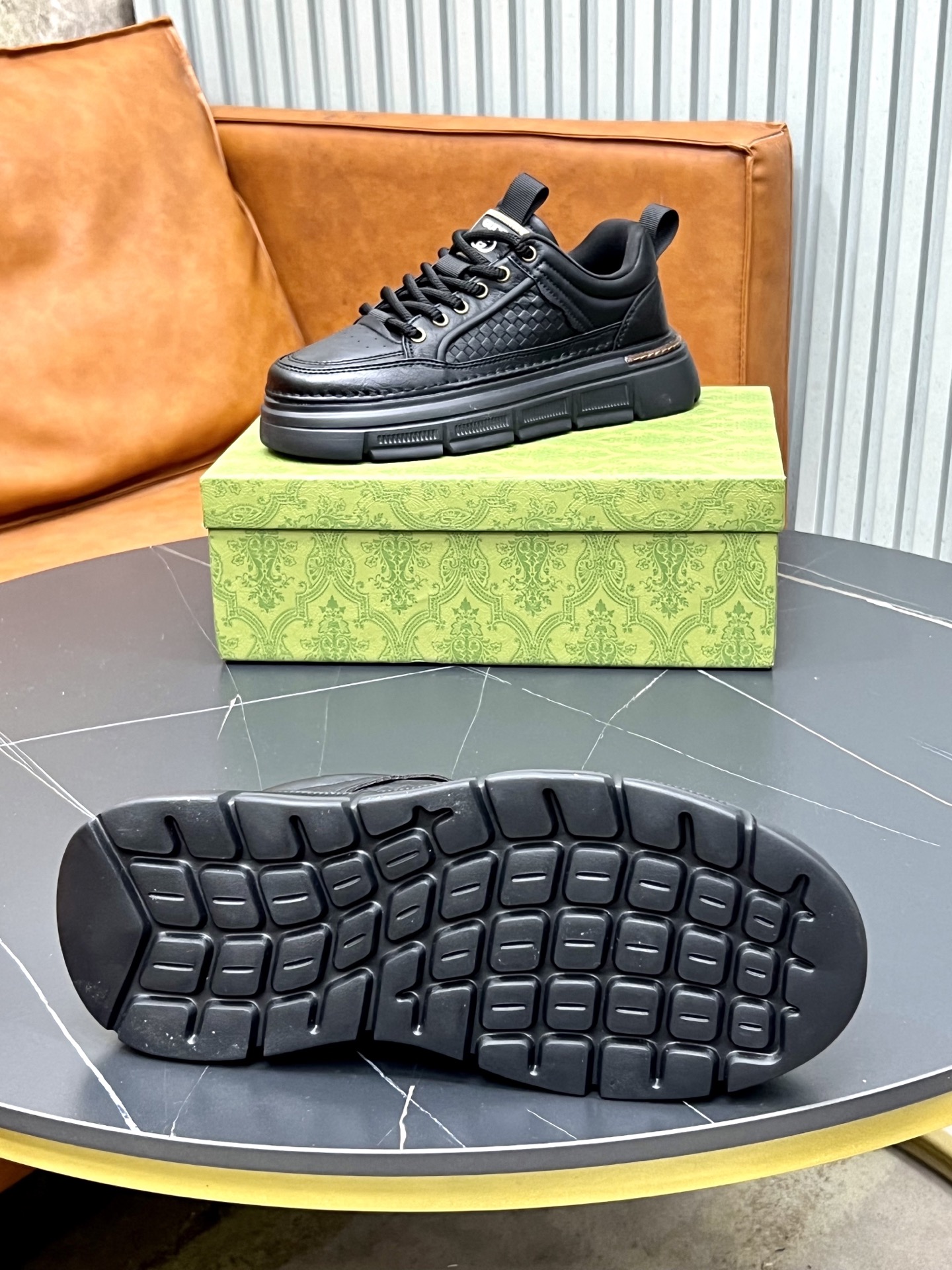 Gucci一比一男士全黑運動鞋厚底款式低調百搭|超A仿原單精品圖片 7 Gucci一比一男士全黑運動鞋厚底款式低調百搭|歐美奢侈品精品推薦