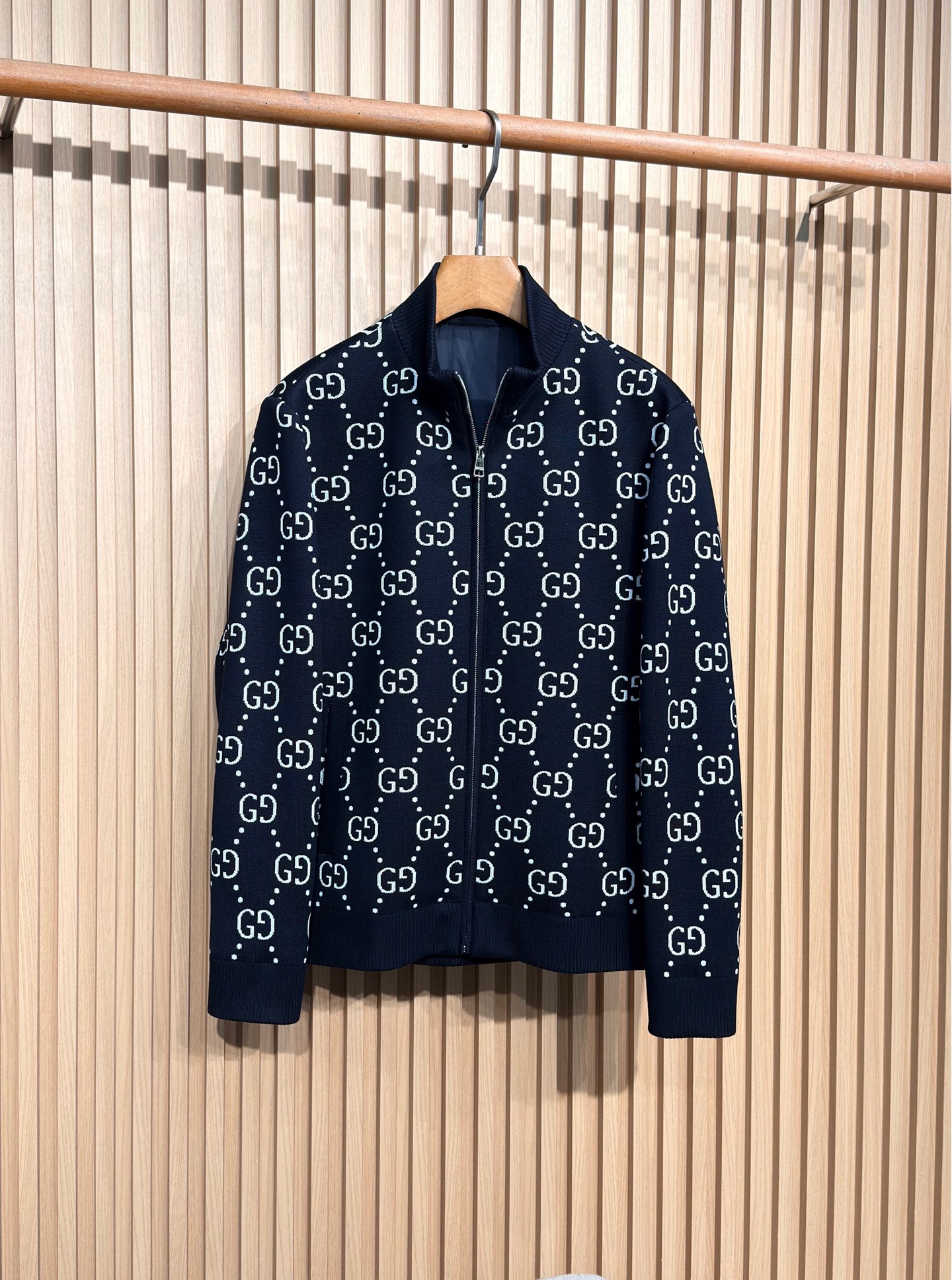 Gucci原單提花立領外套男款全幅GG圖樣設計